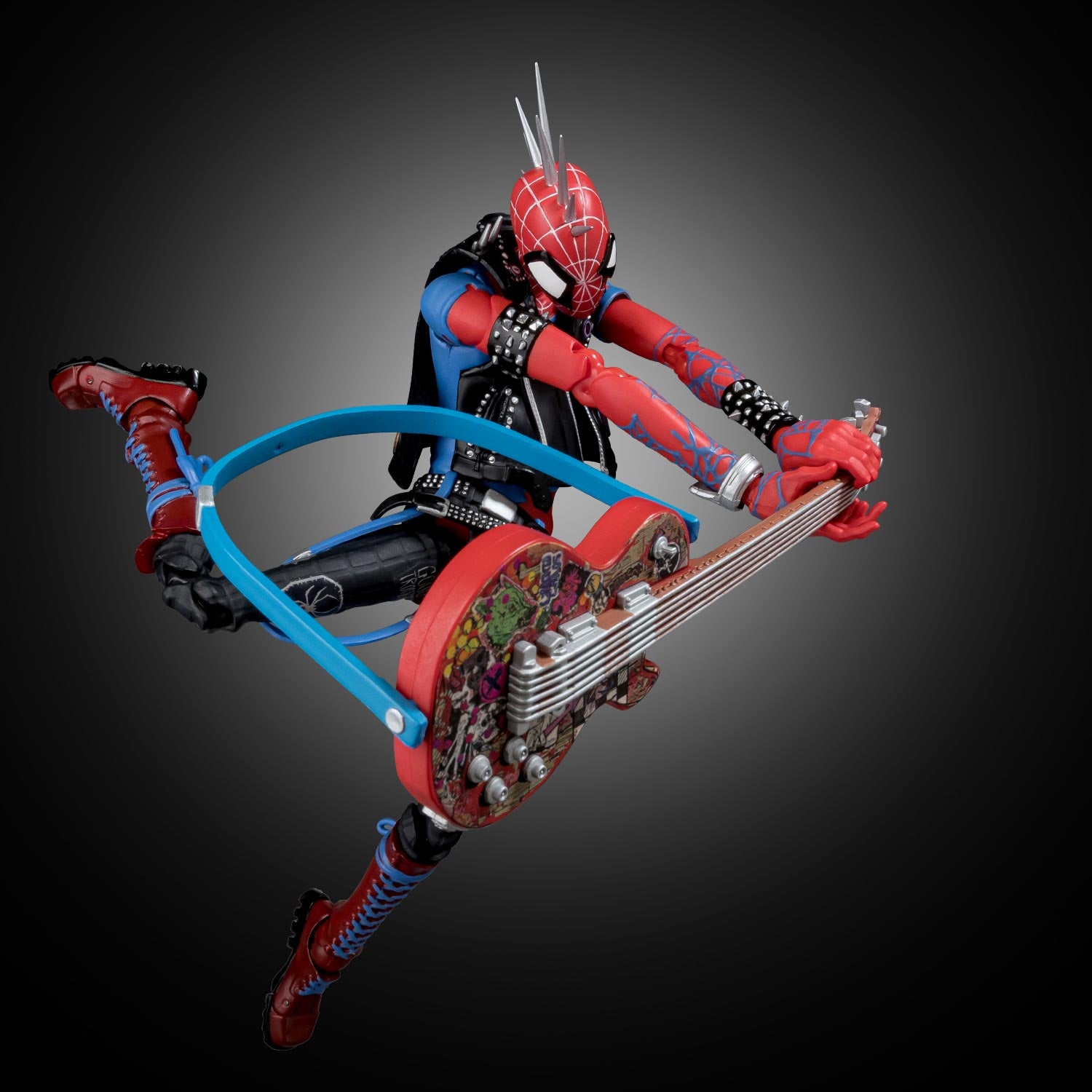 【新品即納】[FIG] SVアクション スパイダー・パンク スパイダーマン:アクロス・ザ・スパイダーバース 完成品 可動フィギュア 千値練(せんちねる)(20251231)