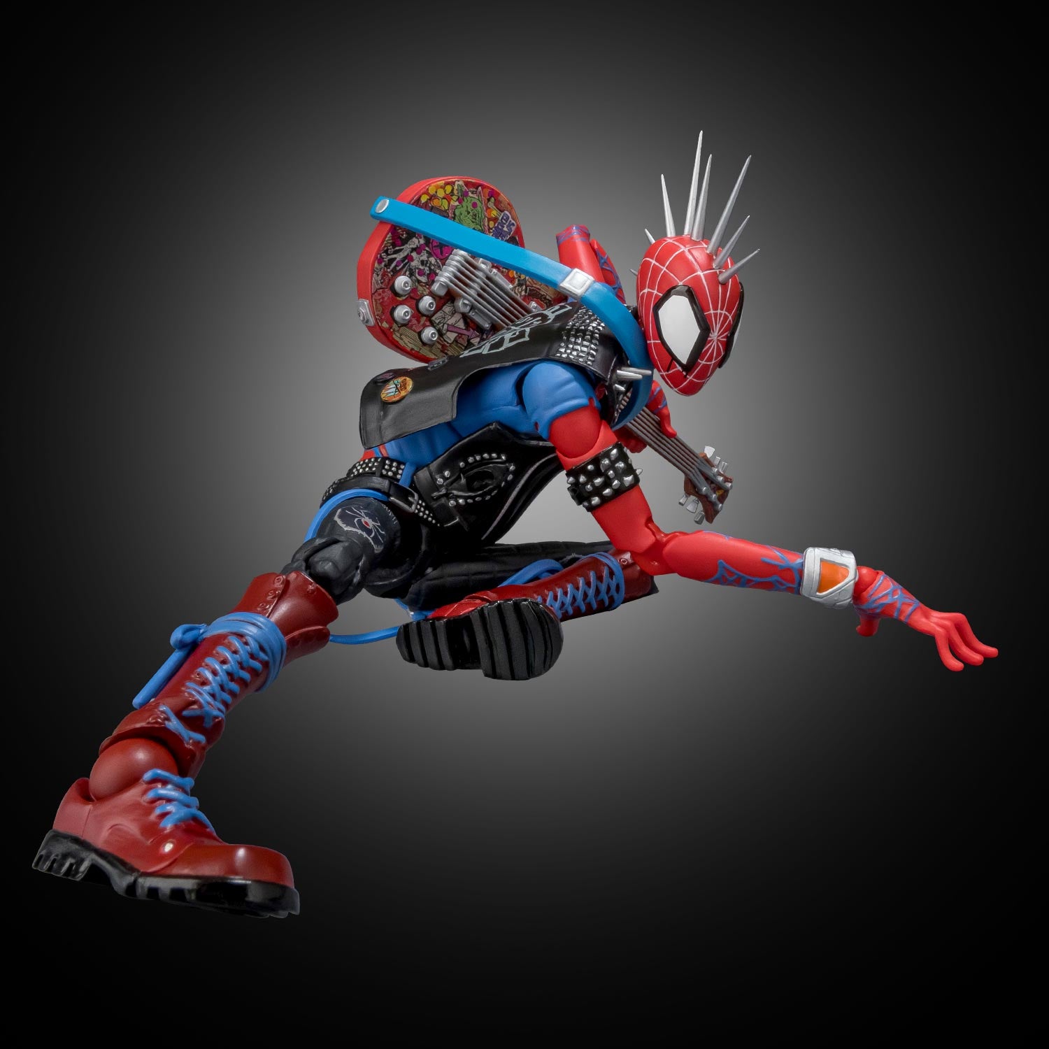【新品即納】[FIG] SVアクション スパイダー・パンク スパイダーマン:アクロス・ザ・スパイダーバース 完成品 可動フィギュア 千値練(せんちねる)(20251231)