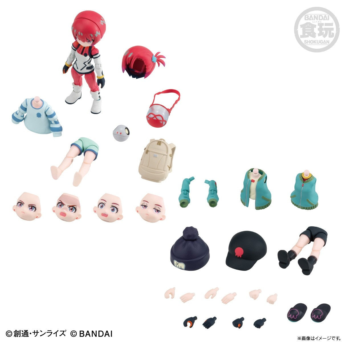 【新品即納】[FIG] (食玩) LINK TRAVELERS(リンクトラベラーズ) 『機動戦士Gundam GQuuuuuuX』ノ世界 マチュコーディネートセット 機動戦士ガンダム ジークアクス 可動フィギュア バンダイ(20260119)