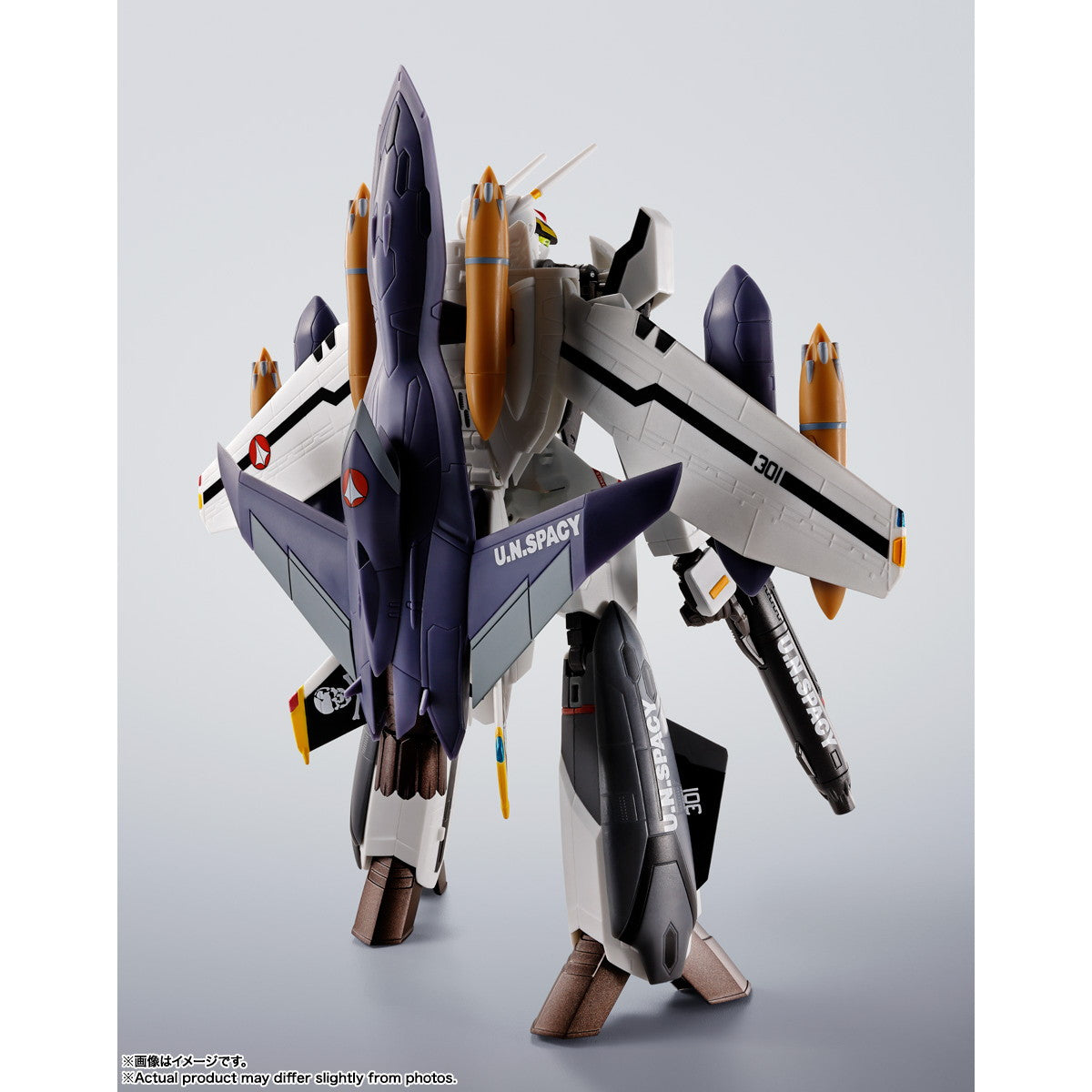 【中古即納】[FIG] HI-METAL R VF-0Sフェニックス(ロイ・フォッカー機) + QF-2200D-B ゴースト マクロスゼロ 完成品 可動フィギュア バンダイスピリッツ(20260131)