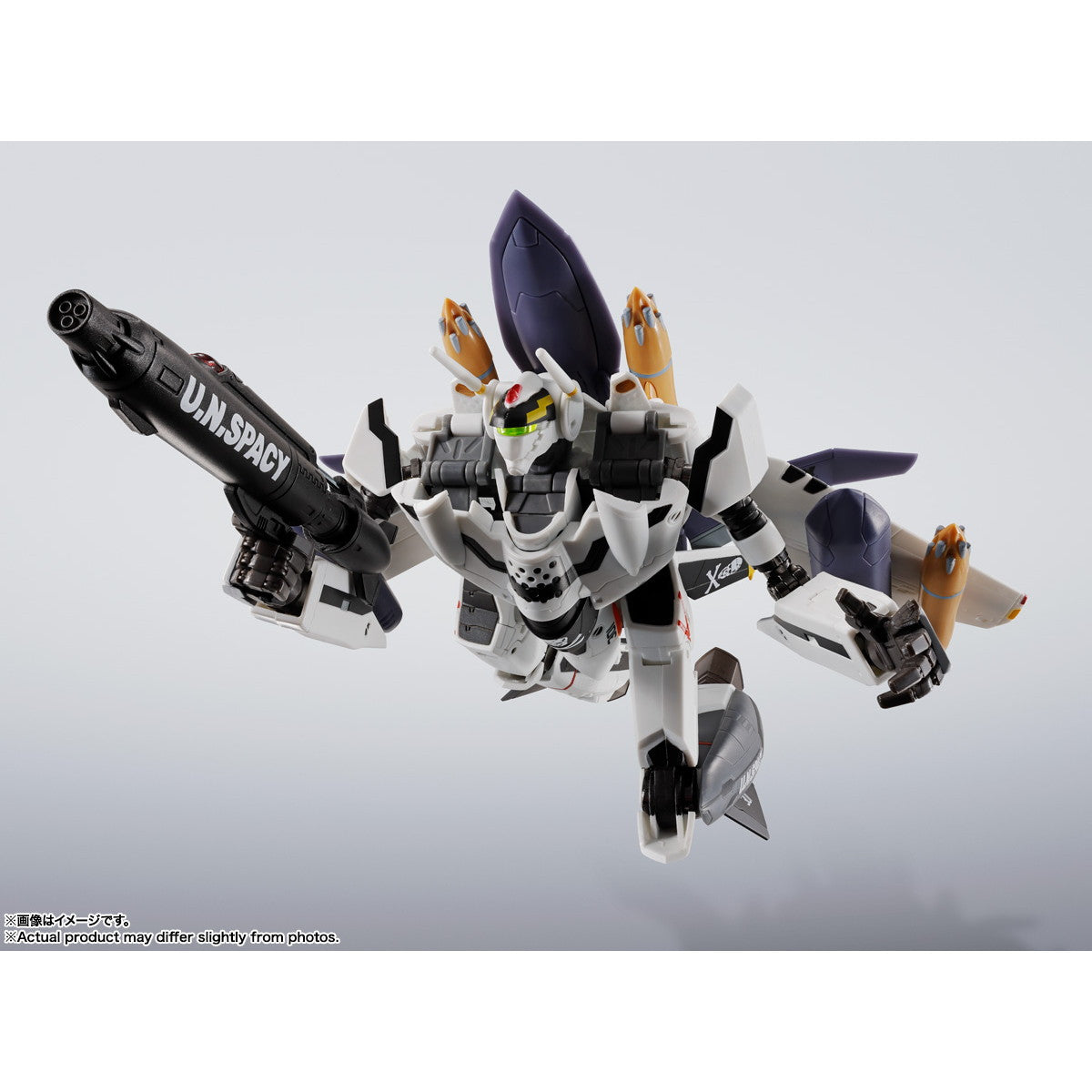 【中古即納】[FIG] HI-METAL R VF-0Sフェニックス(ロイ・フォッカー機) + QF-2200D-B ゴースト マクロスゼロ 完成品 可動フィギュア バンダイスピリッツ(20260131)