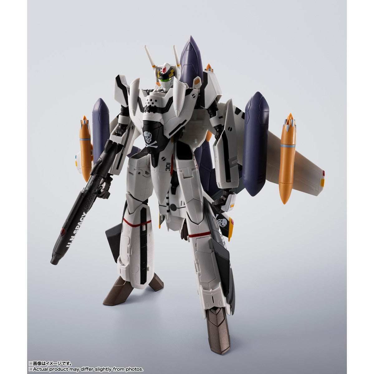 【中古即納】[FIG] HI-METAL R VF-0Sフェニックス(ロイ・フォッカー機) + QF-2200D-B ゴースト マクロスゼロ 完成品 可動フィギュア バンダイスピリッツ(20260131)