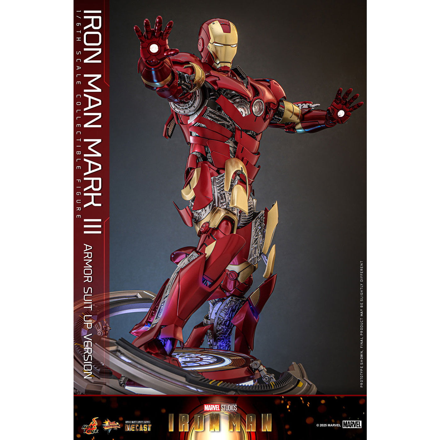 【予約安心出荷】[FIG] ムービー・マスターピース DIECAST アイアンマン・マーク3(アーマー・スーツアップ版) 1/6 完成品 可動フィギュア(MM#825D72) ホットトイズ(2026年10月)