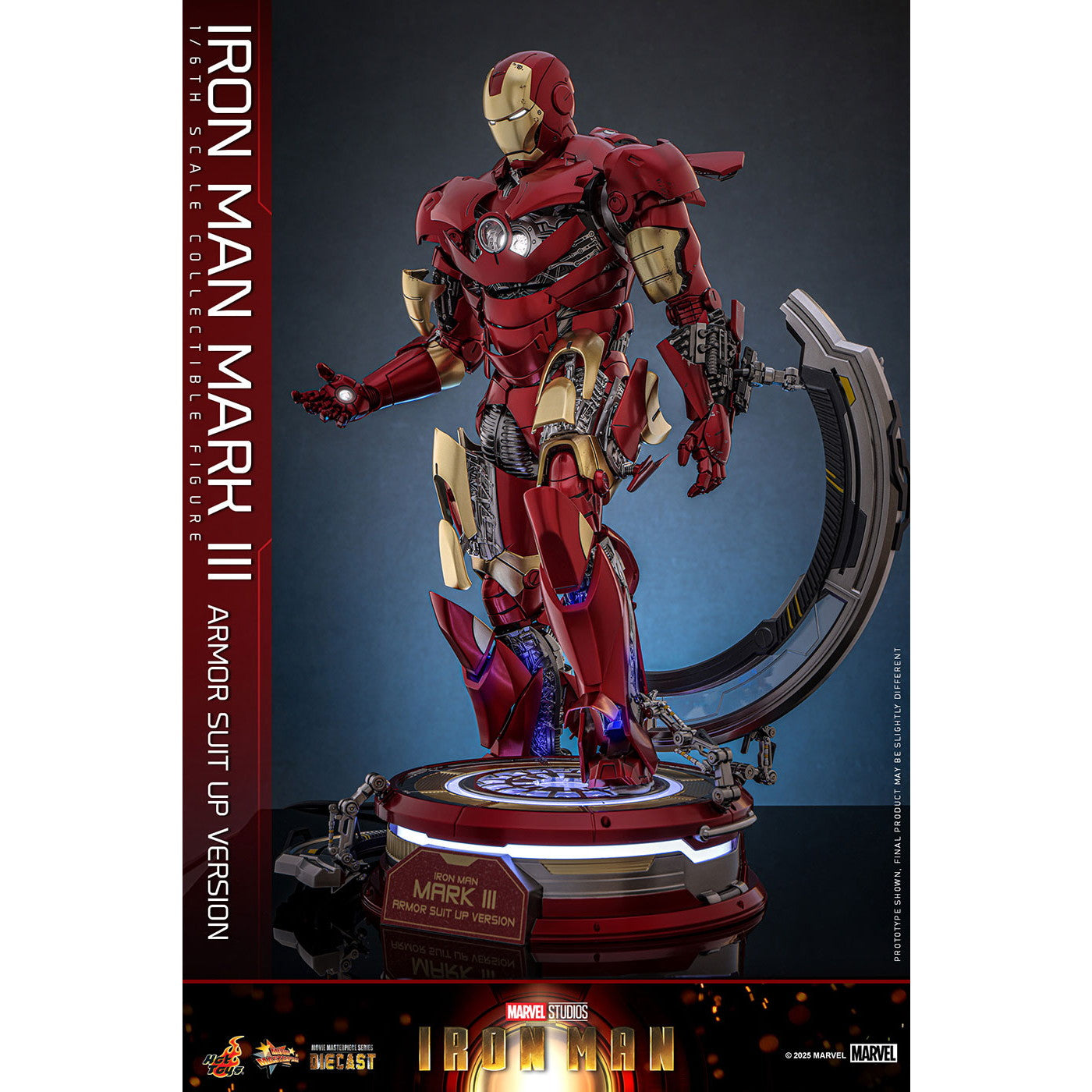 【予約安心出荷】[FIG] ムービー・マスターピース DIECAST アイアンマン・マーク3(アーマー・スーツアップ版) 1/6 完成品 可動フィギュア(MM#825D72) ホットトイズ(2026年10月)