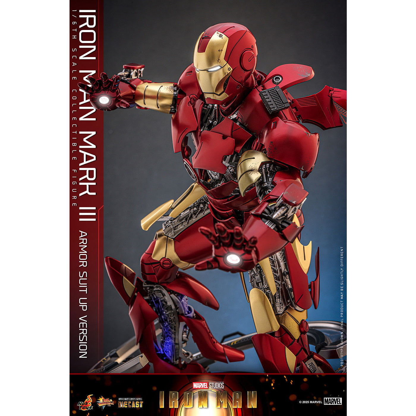 【予約安心出荷】[FIG] ムービー・マスターピース DIECAST アイアンマン・マーク3(アーマー・スーツアップ版) 1/6 完成品 可動フィギュア(MM#825D72) ホットトイズ(2026年10月)