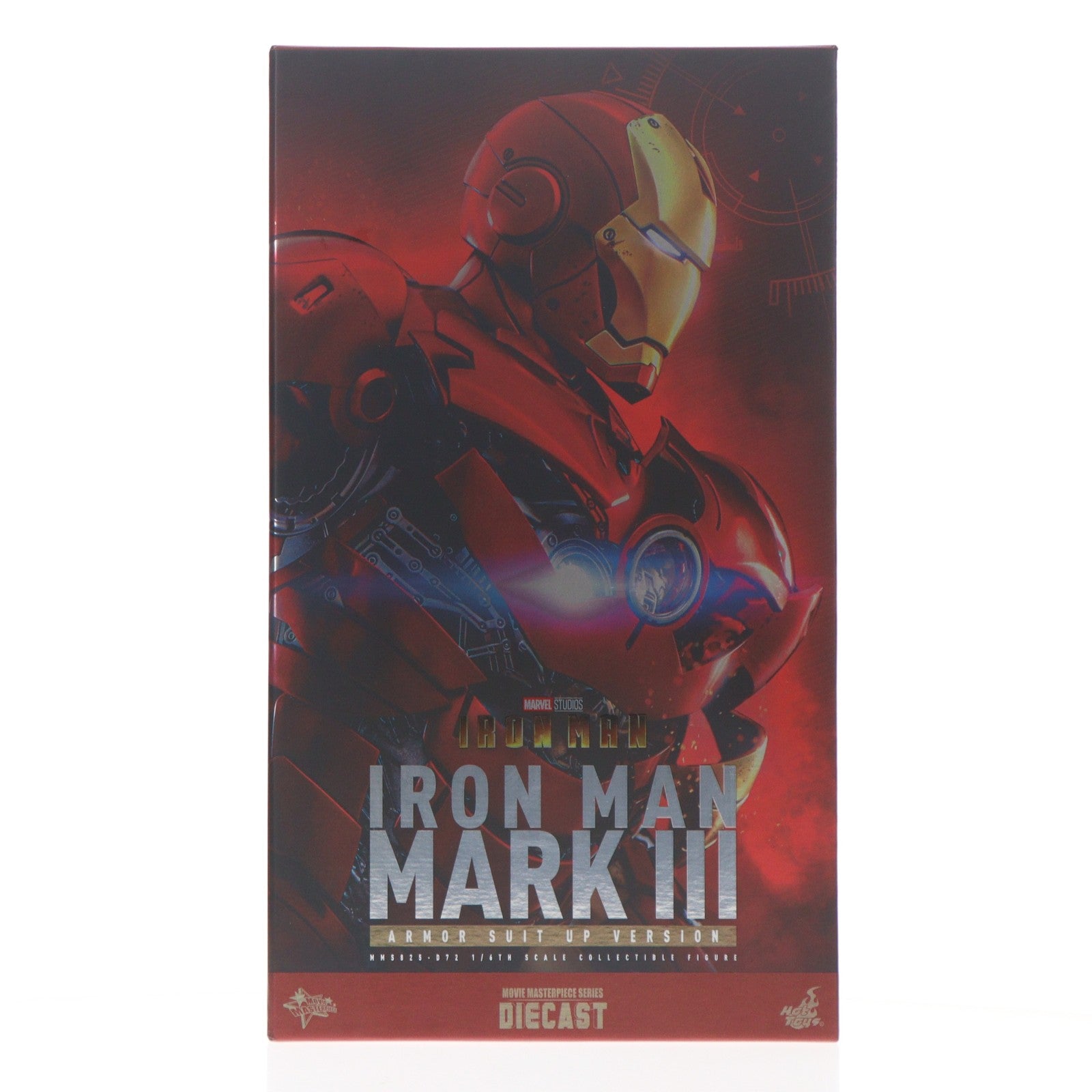 【中古即納】[FIG] ムービー・マスターピース DIECAST アイアンマン・マーク3(アーマー・スーツアップ版) 1/6 完成品 可動フィギュア(MM#825D72) ホットトイズ(20260731)