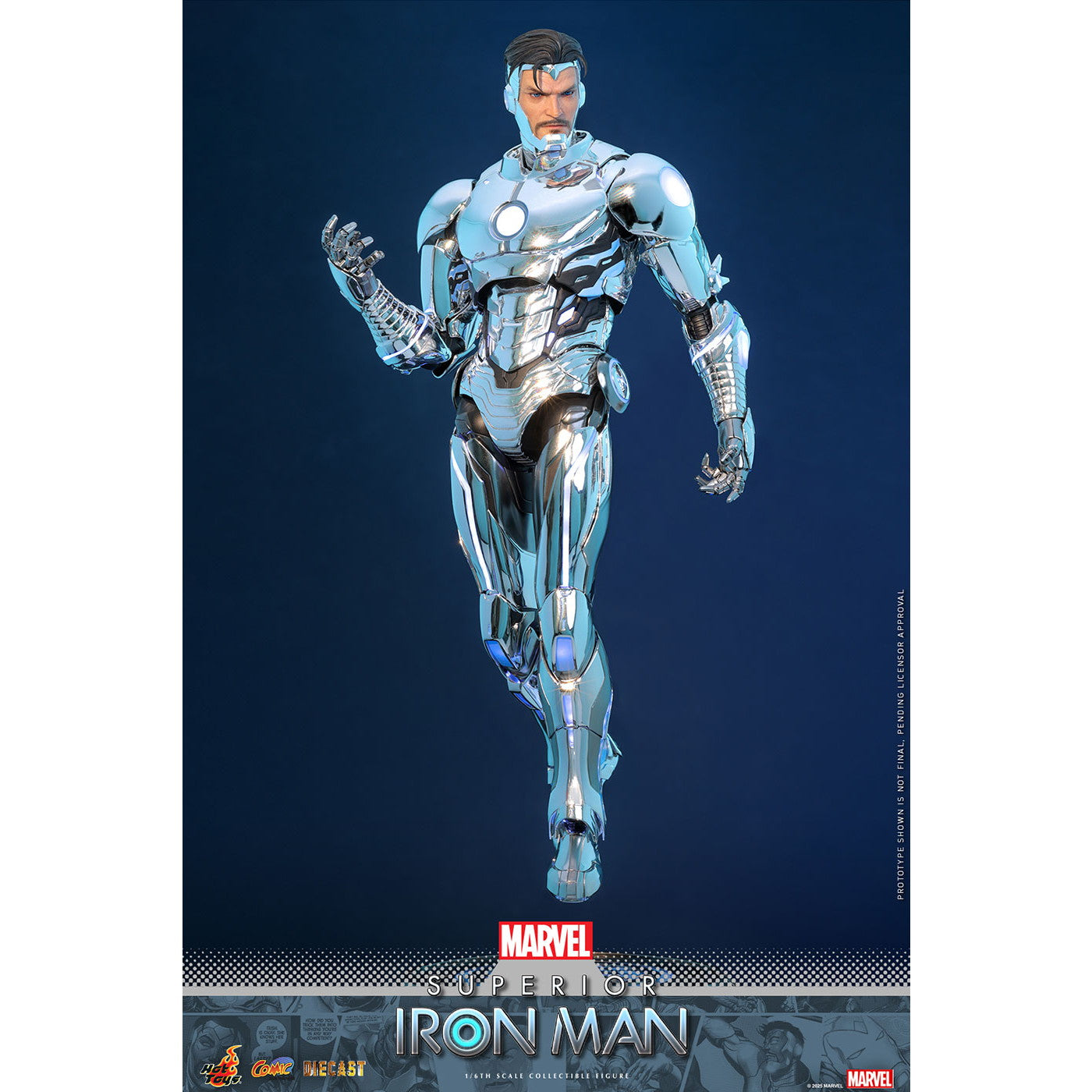 【予約安心出荷】[FIG] コミック・マスターピース DIECAST スーペリア・アイアンマン マーベル・コミック 1/6 完成品 可動フィギュア(CM#026D73) ホットトイズ(2026年10月)