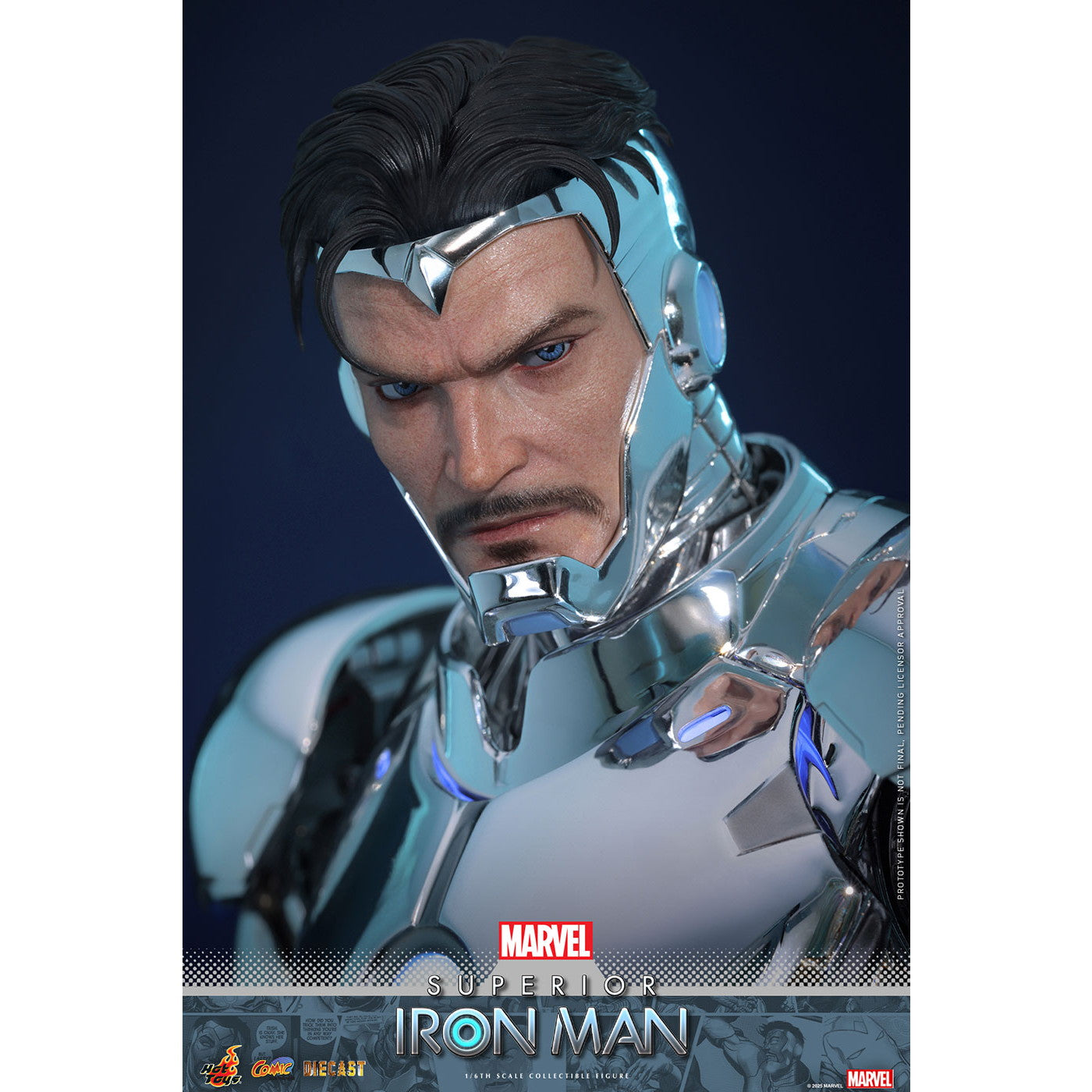 【予約安心出荷】[FIG] コミック・マスターピース DIECAST スーペリア・アイアンマン マーベル・コミック 1/6 完成品 可動フィギュア(CM#026D73) ホットトイズ(2026年10月)