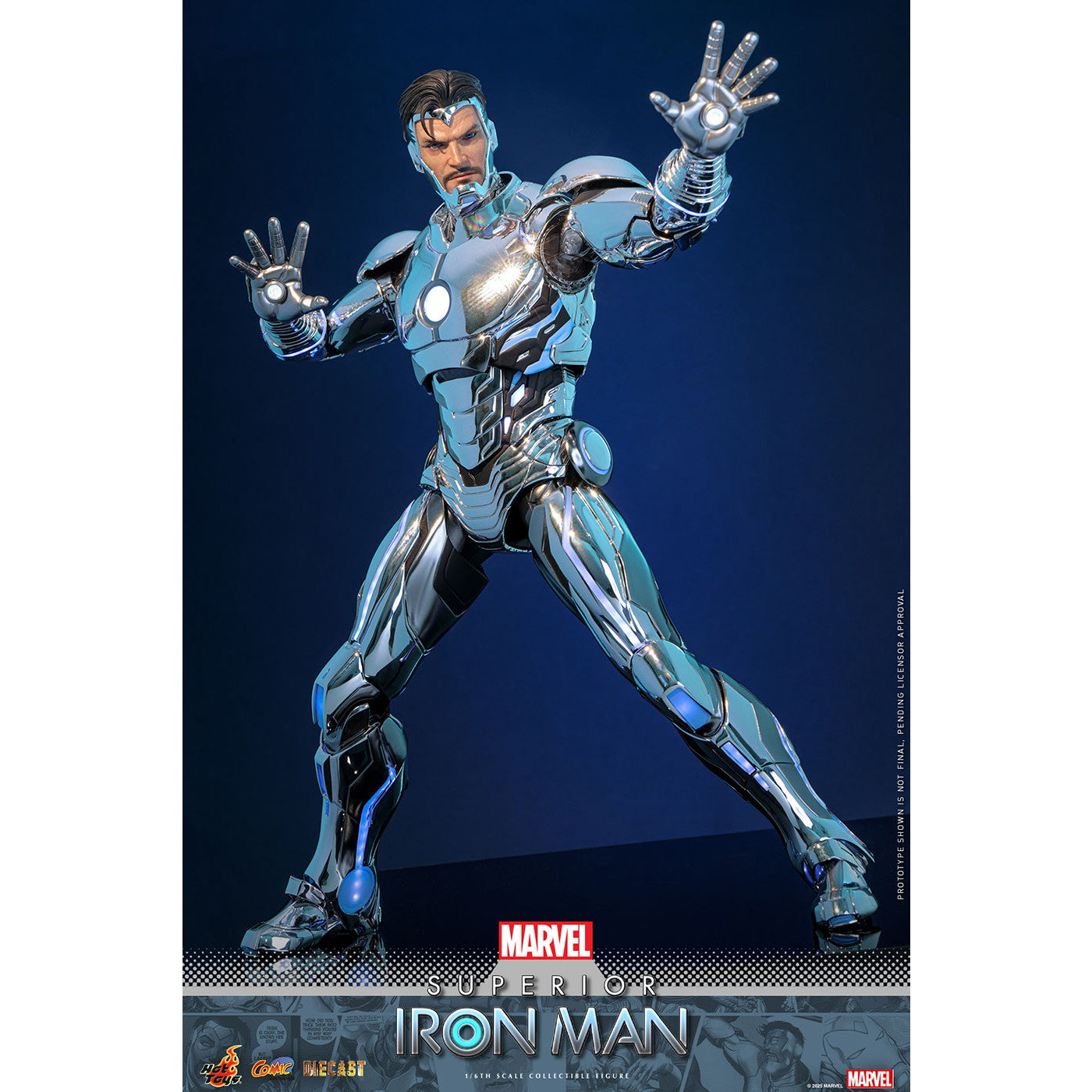 【予約安心出荷】[FIG] コミック・マスターピース DIECAST スーペリア・アイアンマン マーベル・コミック 1/6 完成品 可動フィギュア(CM#026D73) ホットトイズ(2026年10月)
