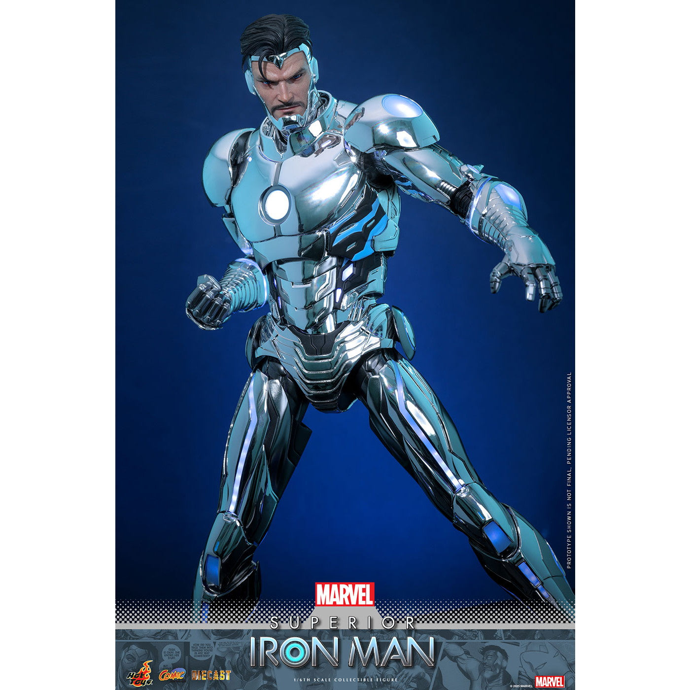 【予約安心出荷】[FIG] コミック・マスターピース DIECAST スーペリア・アイアンマン マーベル・コミック 1/6 完成品 可動フィギュア(CM#026D73) ホットトイズ(2026年10月)
