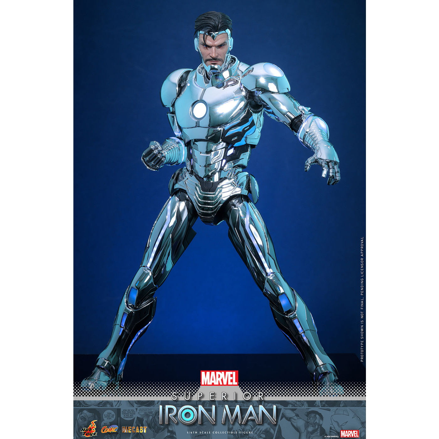 【予約安心出荷】[FIG] コミック・マスターピース DIECAST スーペリア・アイアンマン マーベル・コミック 1/6 完成品 可動フィギュア(CM#026D73) ホットトイズ(2026年10月)