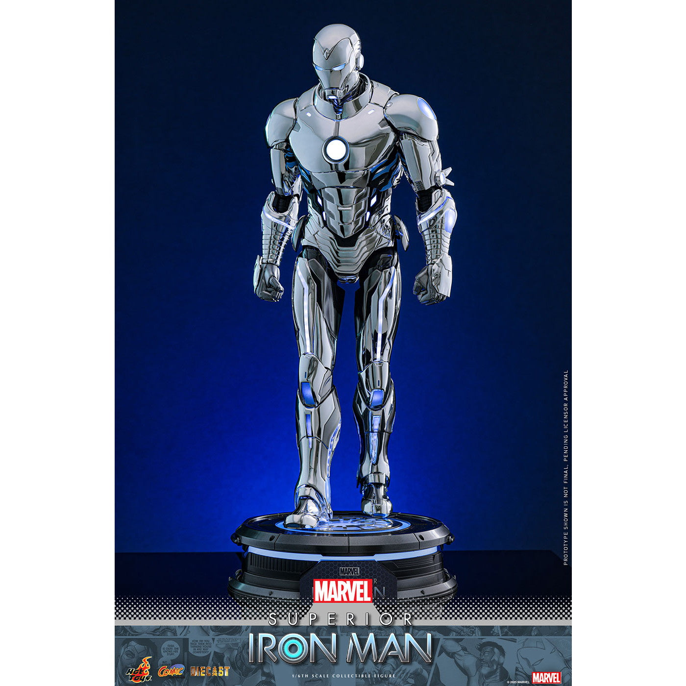 【予約安心出荷】[FIG] コミック・マスターピース DIECAST スーペリア・アイアンマン マーベル・コミック 1/6 完成品 可動フィギュア(CM#026D73) ホットトイズ(2026年10月)
