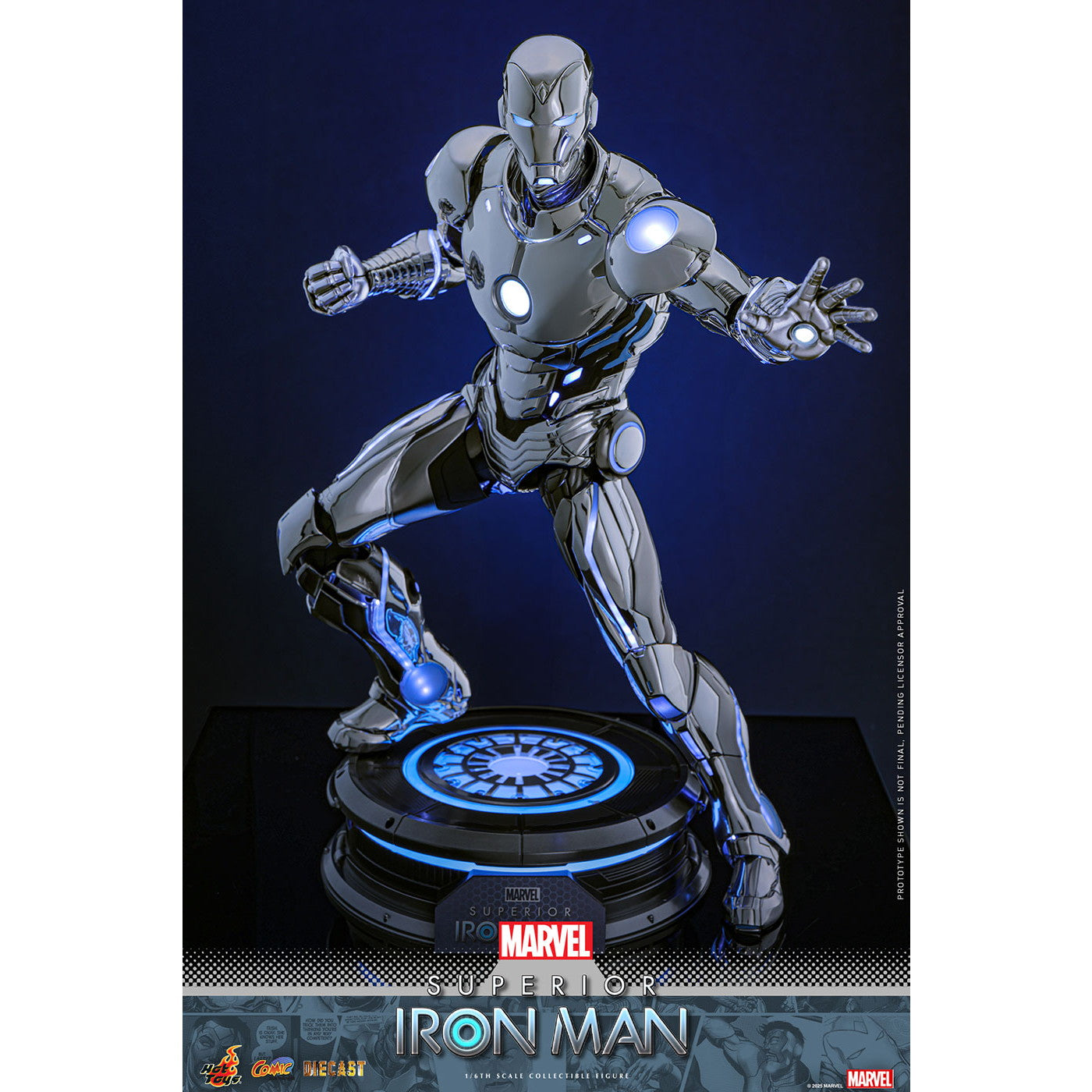 【予約安心出荷】[FIG] コミック・マスターピース DIECAST スーペリア・アイアンマン マーベル・コミック 1/6 完成品 可動フィギュア(CM#026D73) ホットトイズ(2026年10月)