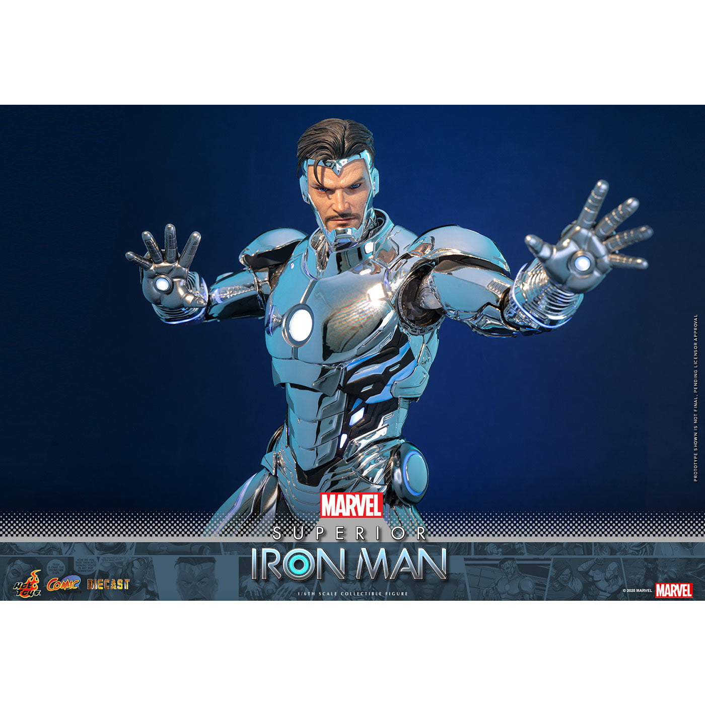 【予約安心出荷】[FIG] コミック・マスターピース DIECAST スーペリア・アイアンマン マーベル・コミック 1/6 完成品 可動フィギュア(CM#026D73) ホットトイズ(2026年10月)