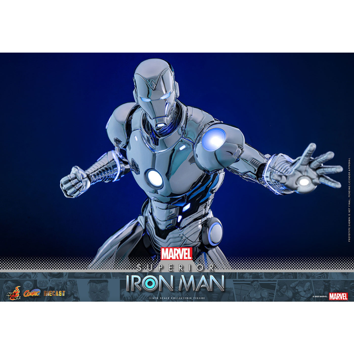 【予約安心出荷】[FIG] コミック・マスターピース DIECAST スーペリア・アイアンマン マーベル・コミック 1/6 完成品 可動フィギュア(CM#026D73) ホットトイズ(2026年10月)