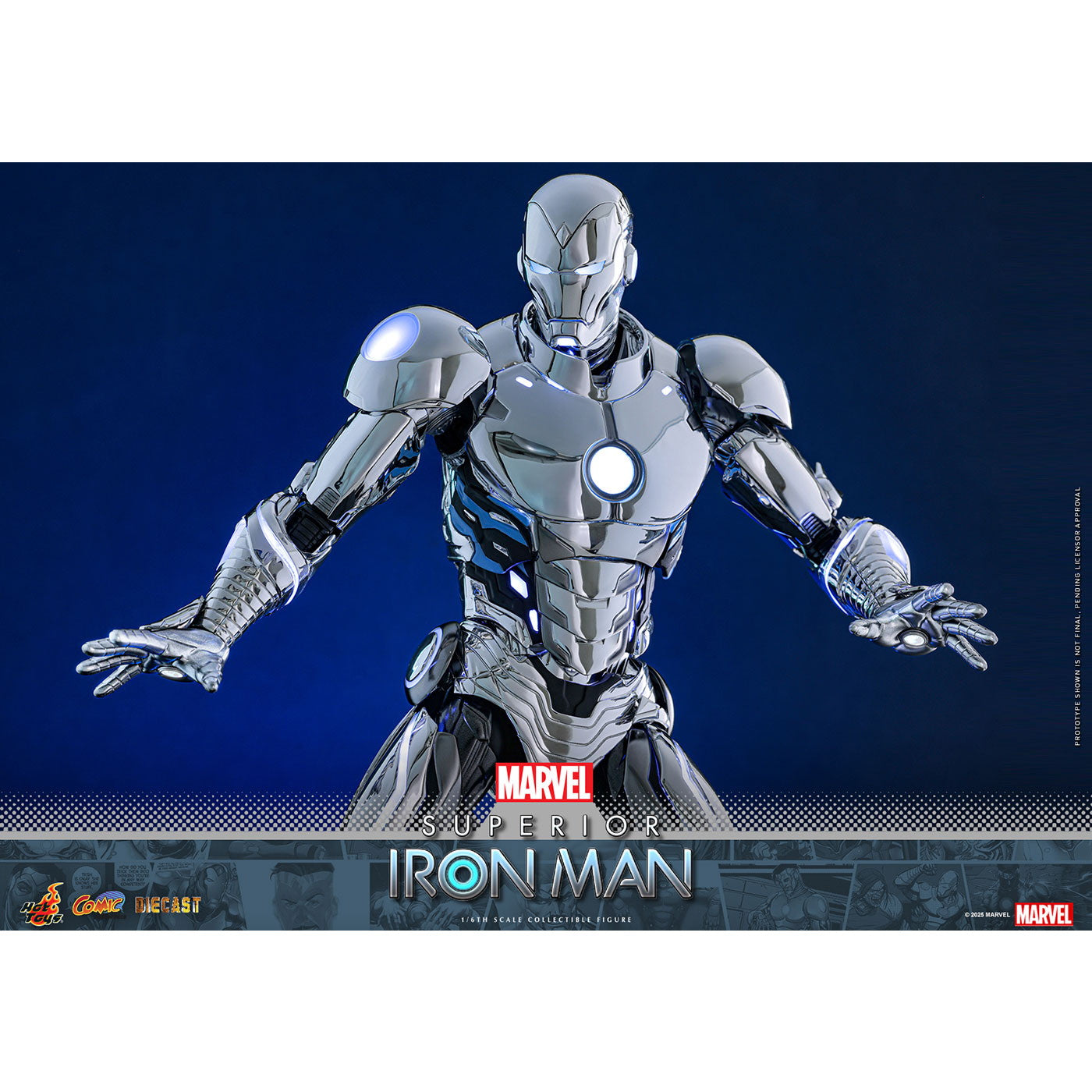 【予約安心出荷】[FIG] コミック・マスターピース DIECAST スーペリア・アイアンマン マーベル・コミック 1/6 完成品 可動フィギュア(CM#026D73) ホットトイズ(2026年10月)
