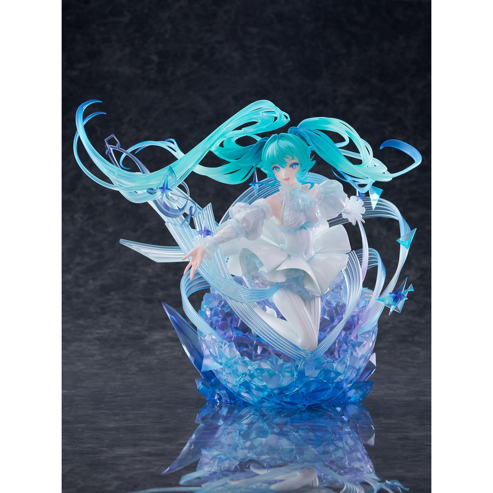 【予約安心出荷】[FIG] 初音ミク-Crystal Dress Ver.- 1/7 完成品 フィギュア CyberZ(2026年9月)