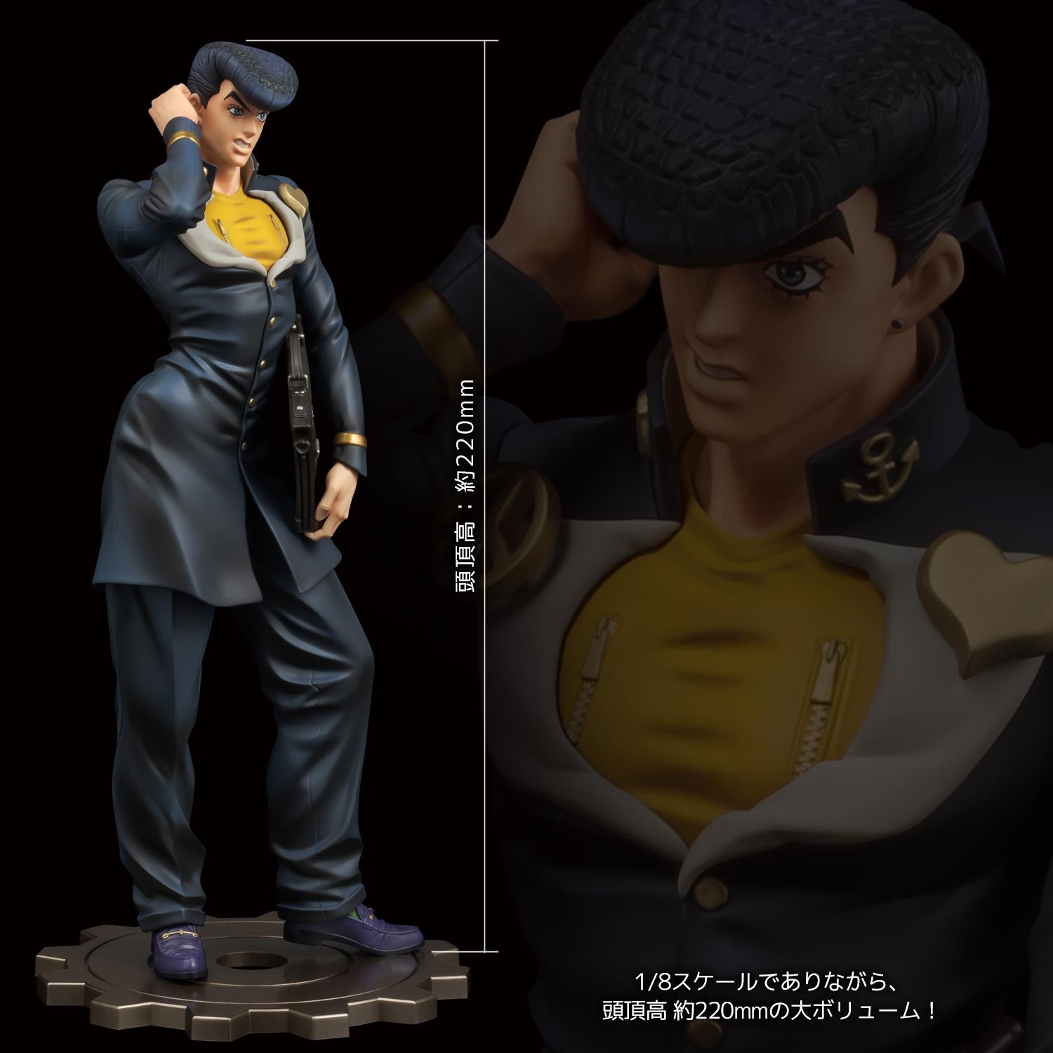 【中古即納】[FIG] FIGURE MUSEUM 東方仗助(ひがしかたじょうすけ) TVアニメ『ジョジョの奇妙な冒険 ダイヤモンドは砕けない』 1/8 完成品 フィギュア 千値練(せんちねる)(20260228)