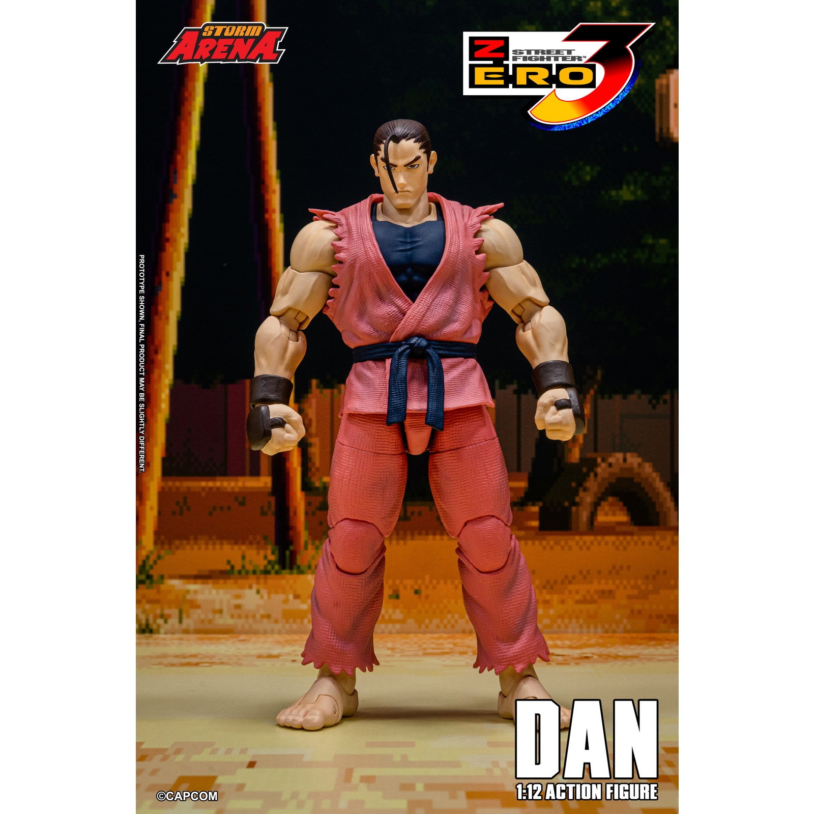 【予約安心出荷】[FIG] Storm Arena(ストームアリーナ) ダン ストリートファイターZERO3 1/12 アクションフィギュア(SFSA04) ストームコレクティブルズ(2026年3月)