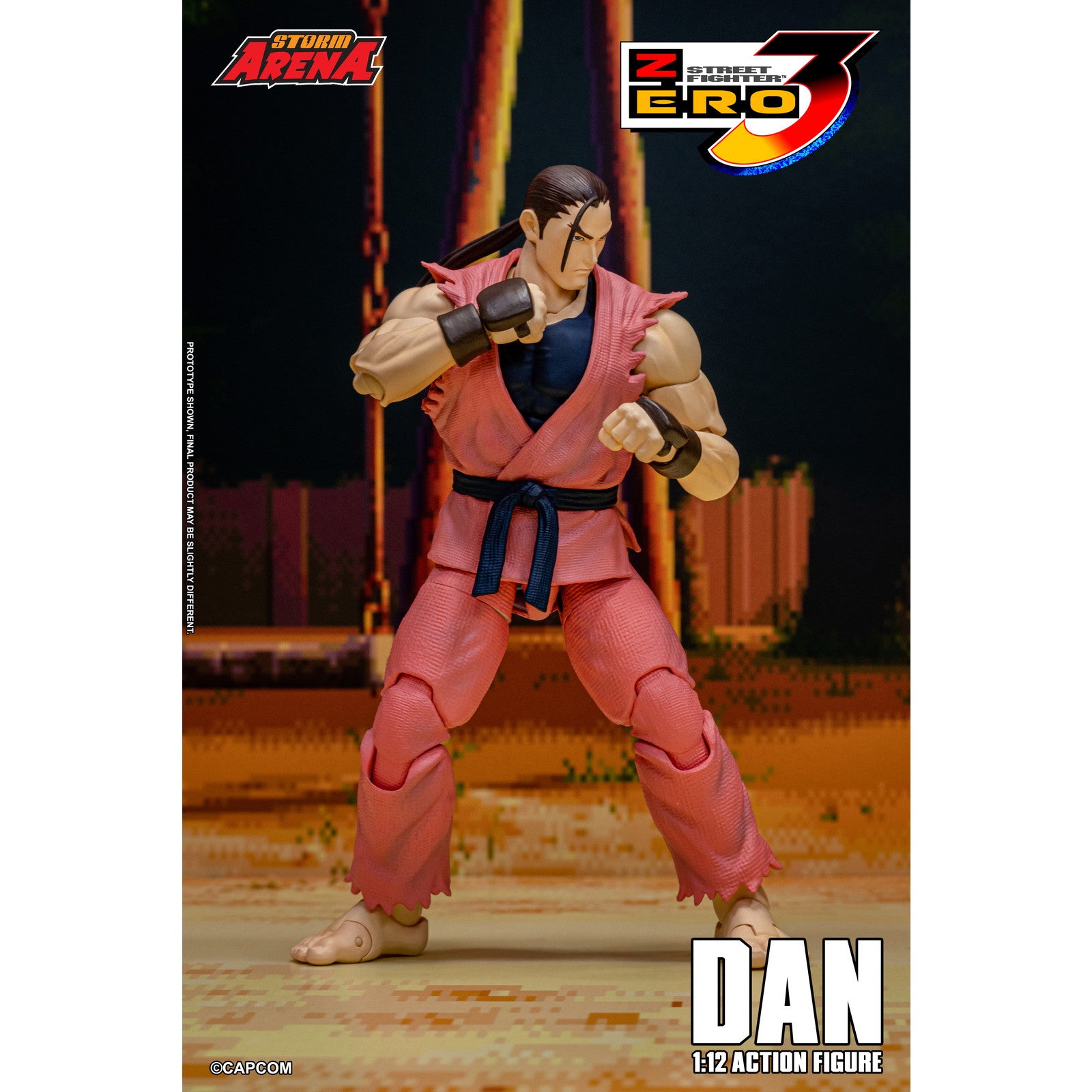 【予約安心出荷】[FIG] Storm Arena(ストームアリーナ) ダン ストリートファイターZERO3 1/12 アクションフィギュア(SFSA04) ストームコレクティブルズ(2026年3月)