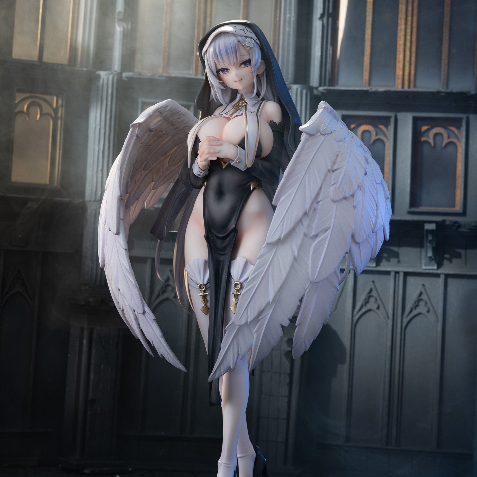 【予約安心出荷】[FIG] 差し替え用表情パーツ付属 天使修道女 聖羽 通常版 1/6 完成品 フィギュア KAWA DESIGN(2026年4月)