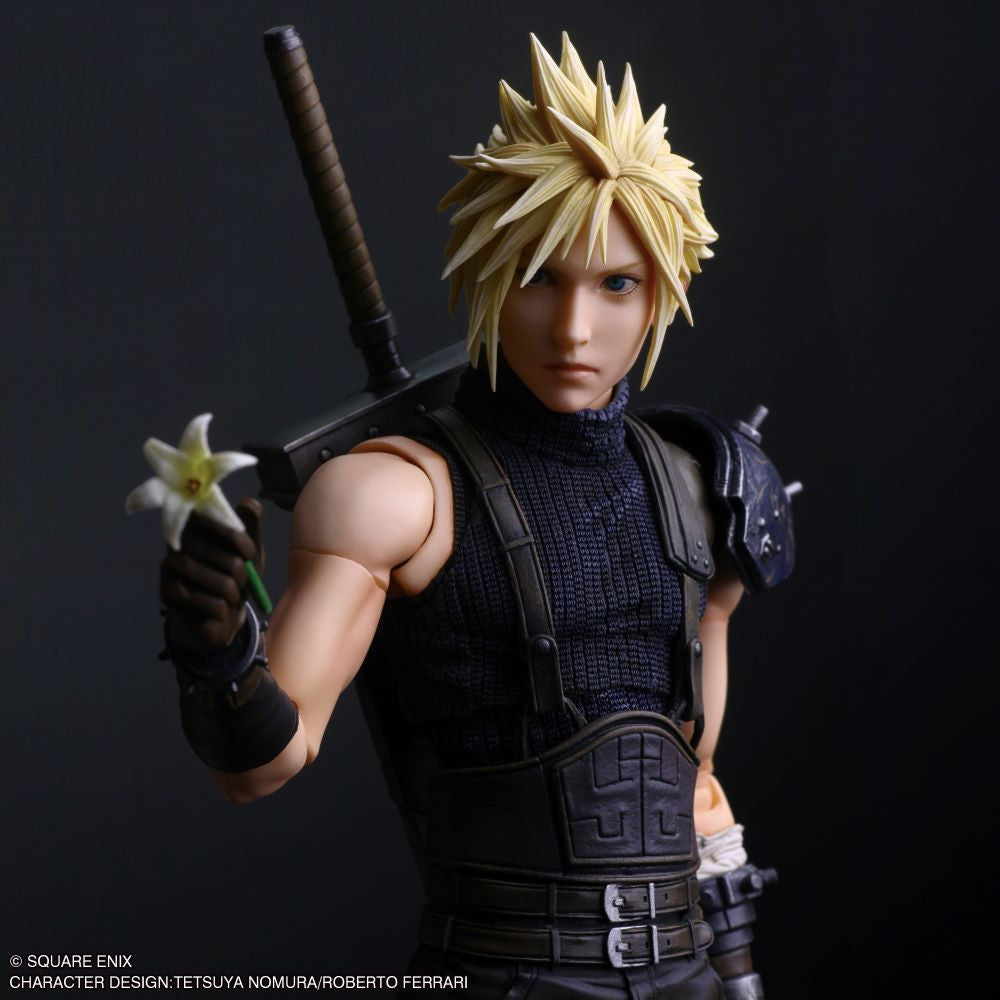 【中古即納】[FIG] PLAY ARTS真(プレイアーツ真) クラウド・ストライフ FINAL FANTASY VII REBIRTH(ファイナルファンタジー7 リバース) 完成品 可動フィギュア スクウェア・エニックス(20260430)