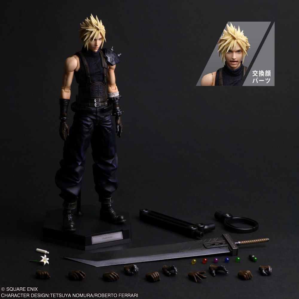 【中古即納】[FIG] PLAY ARTS真(プレイアーツ真) クラウド・ストライフ FINAL FANTASY VII REBIRTH(ファイナルファンタジー7 リバース) 完成品 可動フィギュア スクウェア・エニックス(20260430)