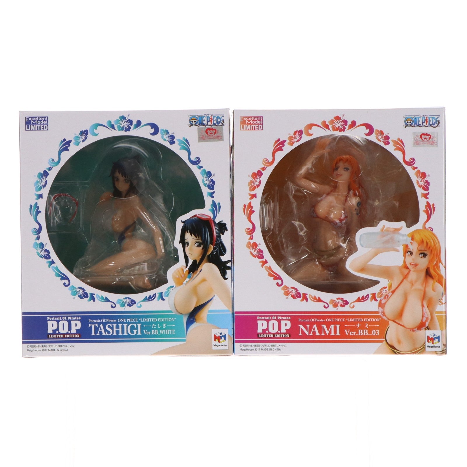 【中古即納】[FIG] セット限定特典付属 Portrait.Of.Pirates P.O.P LIMITED EDITION ナミVer.BB_03 & たしぎVer.BB_WHITE セット ONE PIECE(ワンピース) 1/8 完成品 フィギュア プレミアムバンダイ限定 メガハウス(20180316)