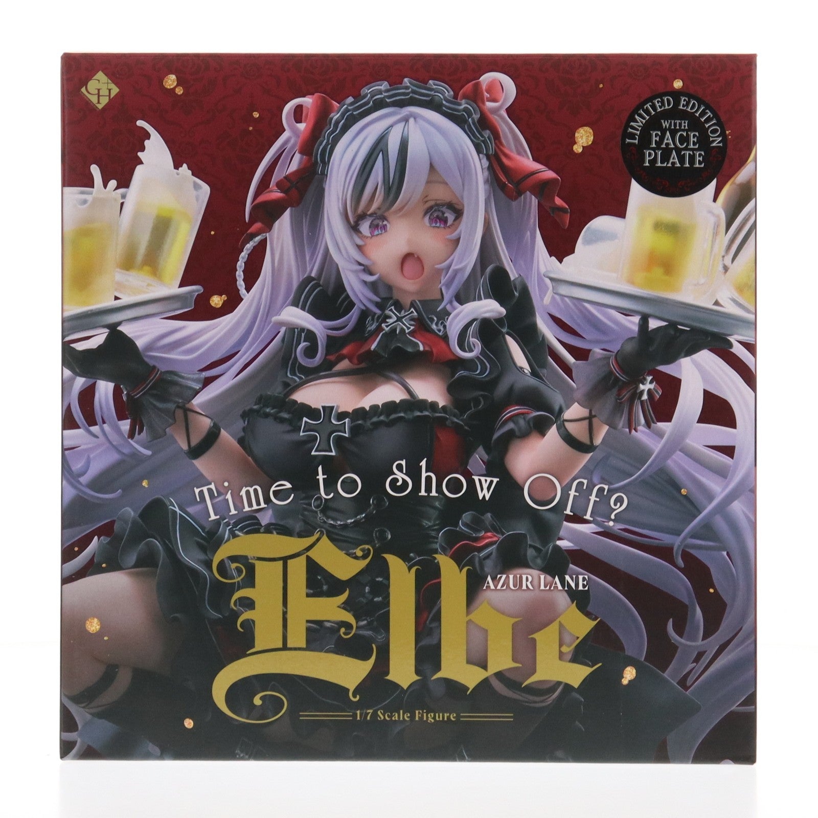 【中古即納】[FIG] フェイスパーツ&ポスター付属 エルベ 見せ場訪れず～ あみあみ限定版 アズールレーン 1/7 完成品 フィギュア GOLDENHEAD+(ゴールデンヘッドプラス)(20250731)