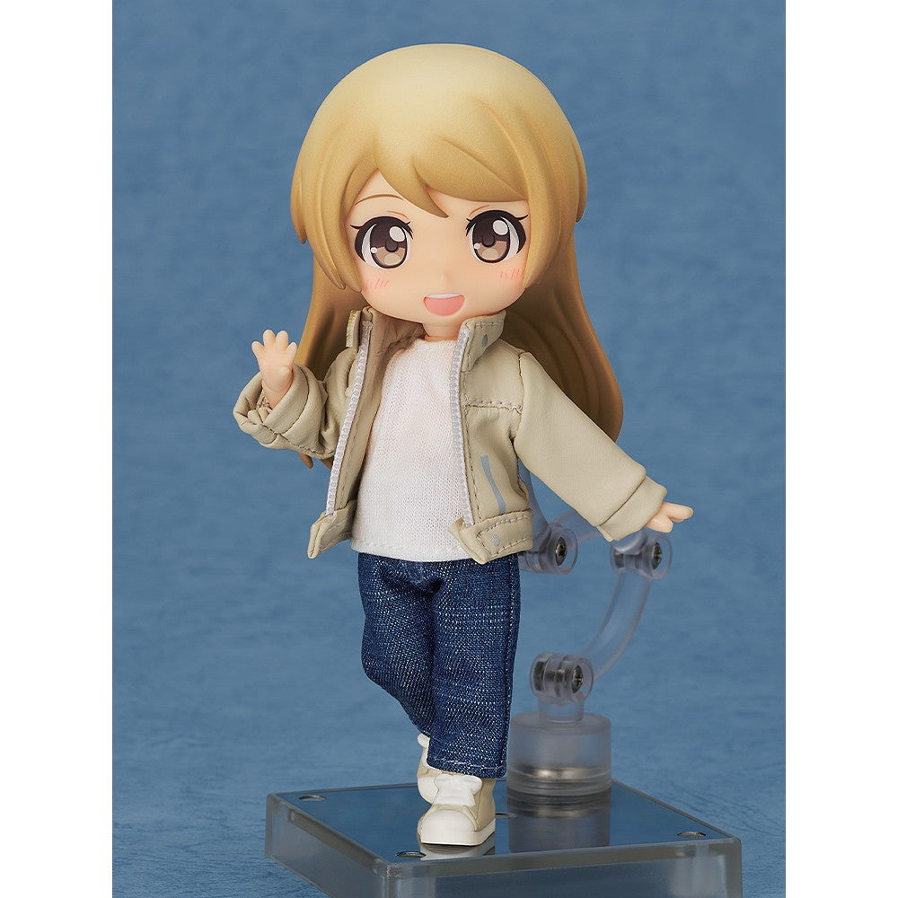 【新品】【お取り寄せ】[FIG] ねんどろいどどーる おようふくセット ライダースジャケット(アイボリー) フィギュア用アクセサリ グッドスマイルカンパニー(20260417)
