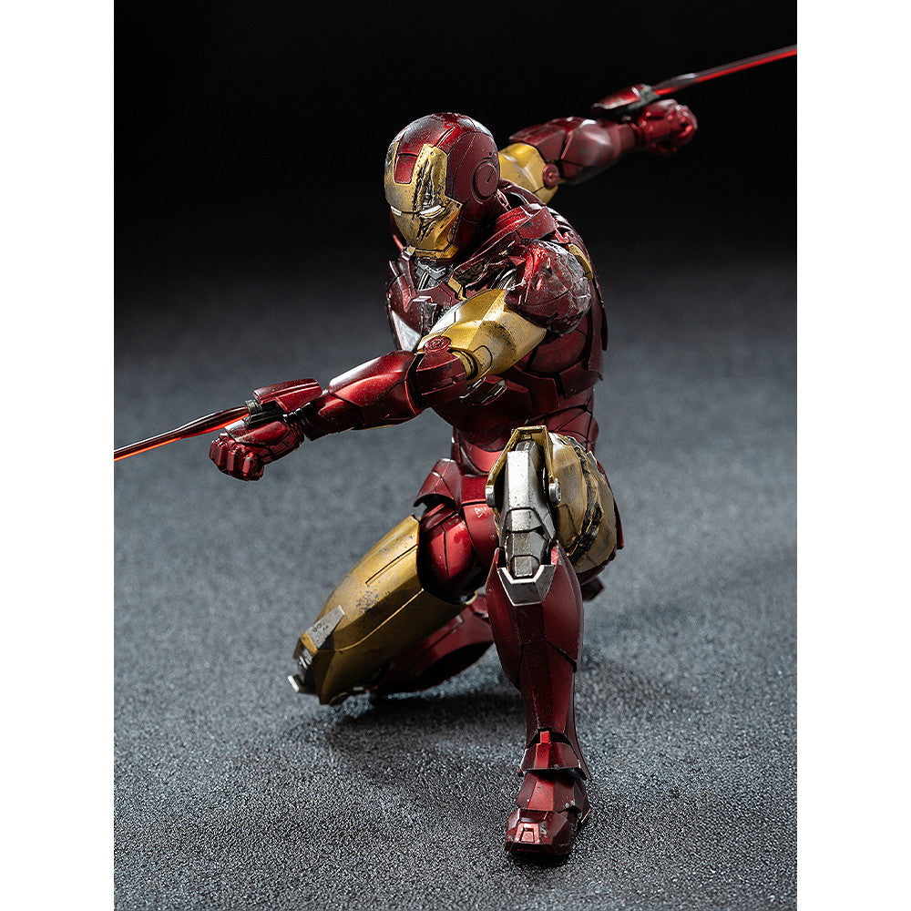 【中古即納】[FIG] DLX Iron Man Mark 6(Battle Damaged)(アイアンマン・マーク6 バトルダメージ) Marvel Studios' The Infinity Saga(マーベル・スタジオの『インフィニティ・サーガ』) 1/12 完成品 可動フィギュア threezero(スリーゼロ)(20260621)