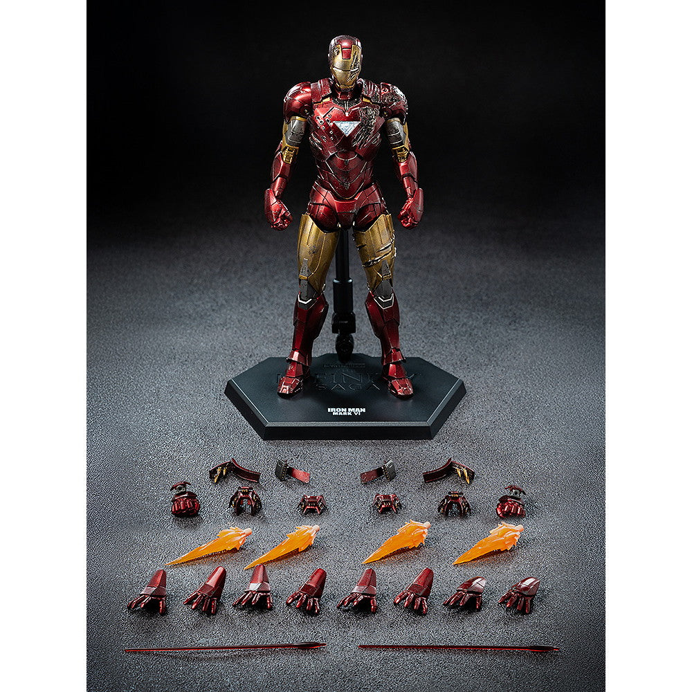 【中古即納】[FIG] DLX Iron Man Mark 6(Battle Damaged)(アイアンマン・マーク6 バトルダメージ) Marvel Studios' The Infinity Saga(マーベル・スタジオの『インフィニティ・サーガ』) 1/12 完成品 可動フィギュア threezero(スリーゼロ)(20260621)