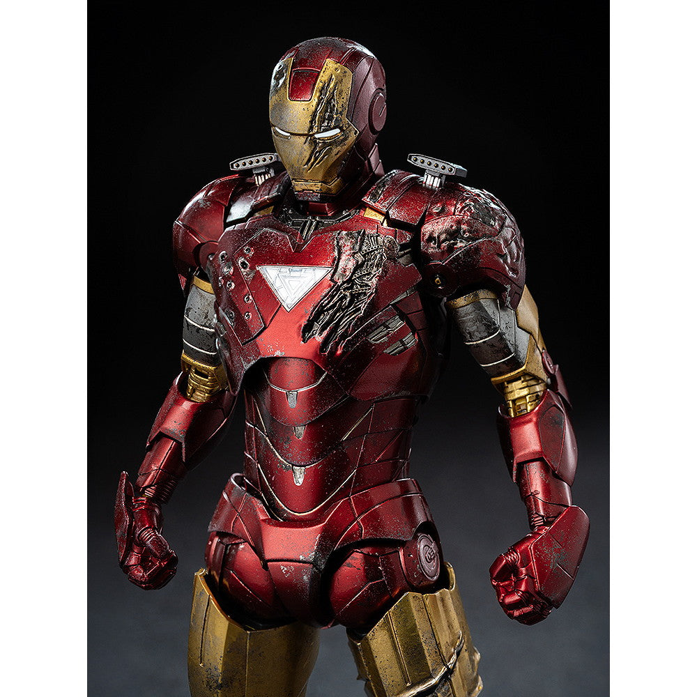【中古即納】[FIG] DLX Iron Man Mark 6(Battle Damaged)(アイアンマン・マーク6 バトルダメージ) Marvel Studios' The Infinity Saga(マーベル・スタジオの『インフィニティ・サーガ』) 1/12 完成品 可動フィギュア threezero(スリーゼロ)(20260621)