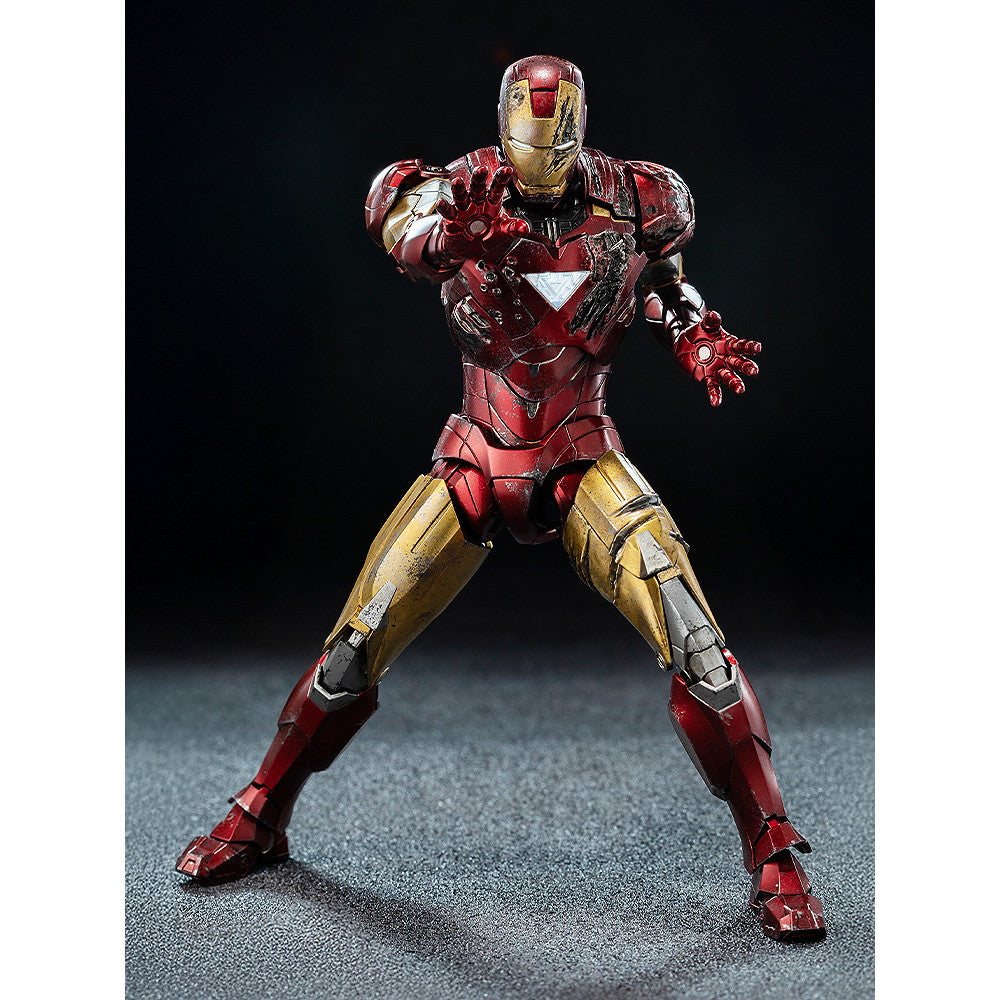 【中古即納】[FIG] DLX Iron Man Mark 6(Battle Damaged)(アイアンマン・マーク6 バトルダメージ) Marvel Studios' The Infinity Saga(マーベル・スタジオの『インフィニティ・サーガ』) 1/12 完成品 可動フィギュア threezero(スリーゼロ)(20260621)