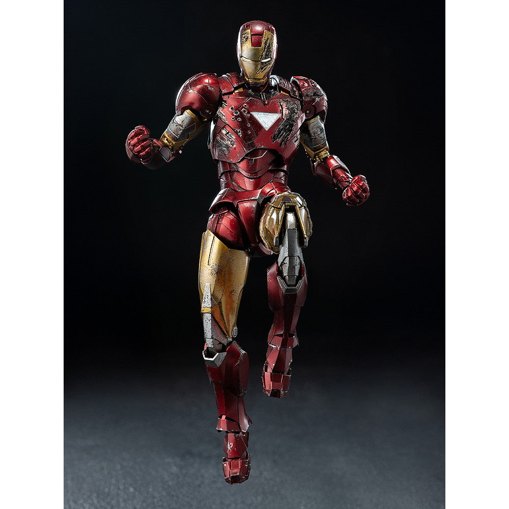 【中古即納】[FIG] DLX Iron Man Mark 6(Battle Damaged)(アイアンマン・マーク6 バトルダメージ) Marvel Studios' The Infinity Saga(マーベル・スタジオの『インフィニティ・サーガ』) 1/12 完成品 可動フィギュア threezero(スリーゼロ)(20260621)