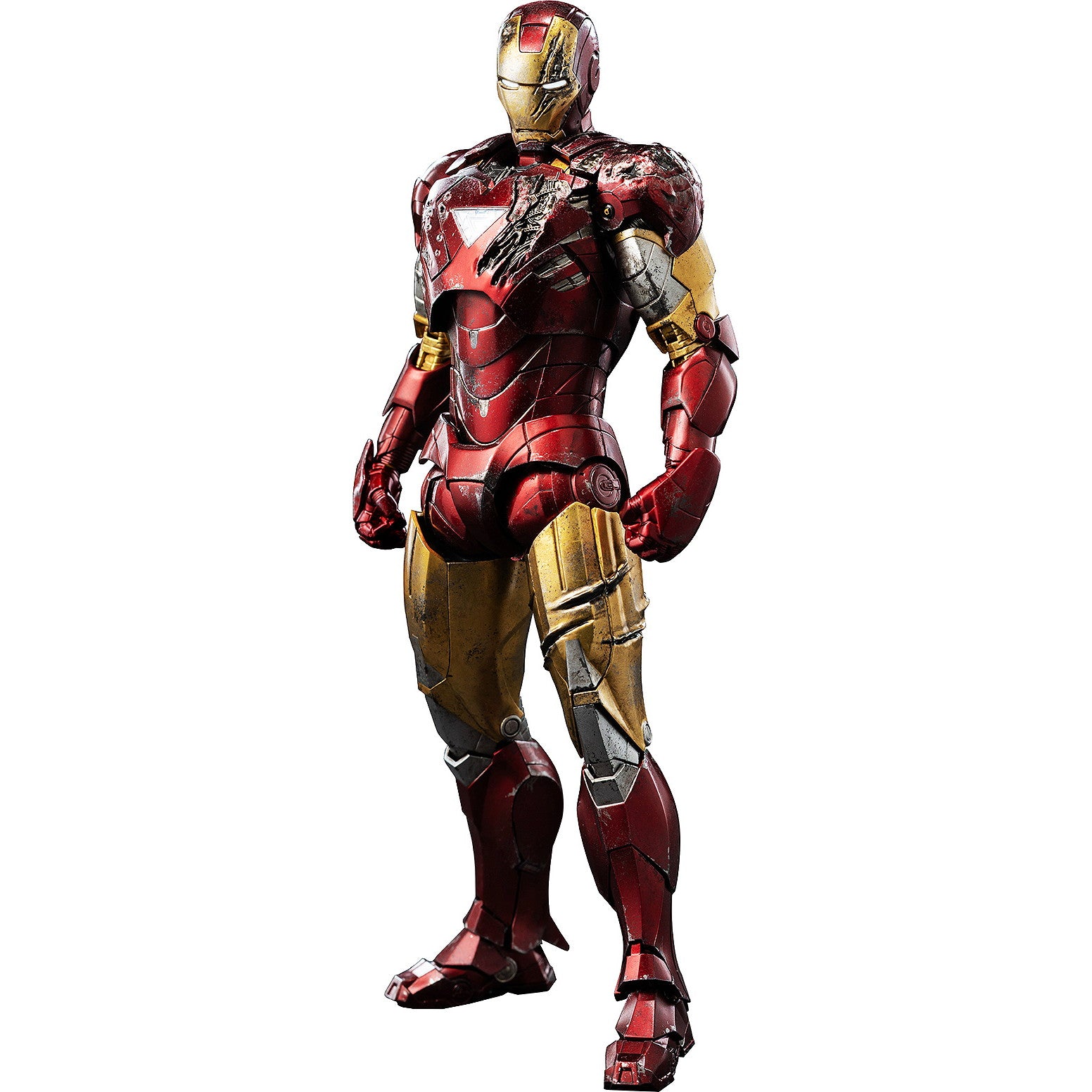 【中古即納】[FIG] DLX Iron Man Mark 6(Battle Damaged)(アイアンマン・マーク6 バトルダメージ) Marvel Studios' The Infinity Saga(マーベル・スタジオの『インフィニティ・サーガ』) 1/12 完成品 可動フィギュア threezero(スリーゼロ)(20260621)