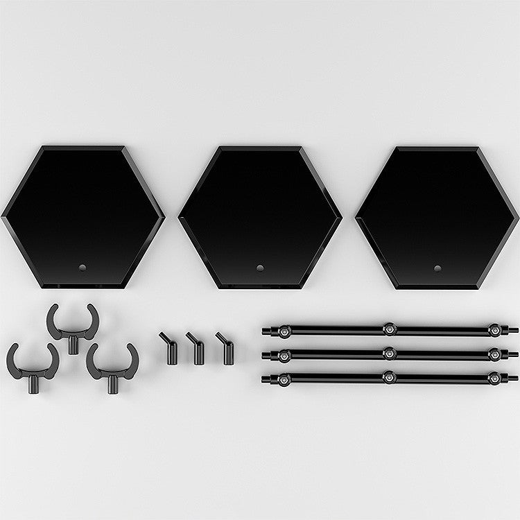 【新品】【お取り寄せ】[FIG] THE シンプルスタンド×3 BLACK【フィギュア&模型用】HEXタイプ フィギュア用アクセサリ グッドスマイルカンパニー(20260212)