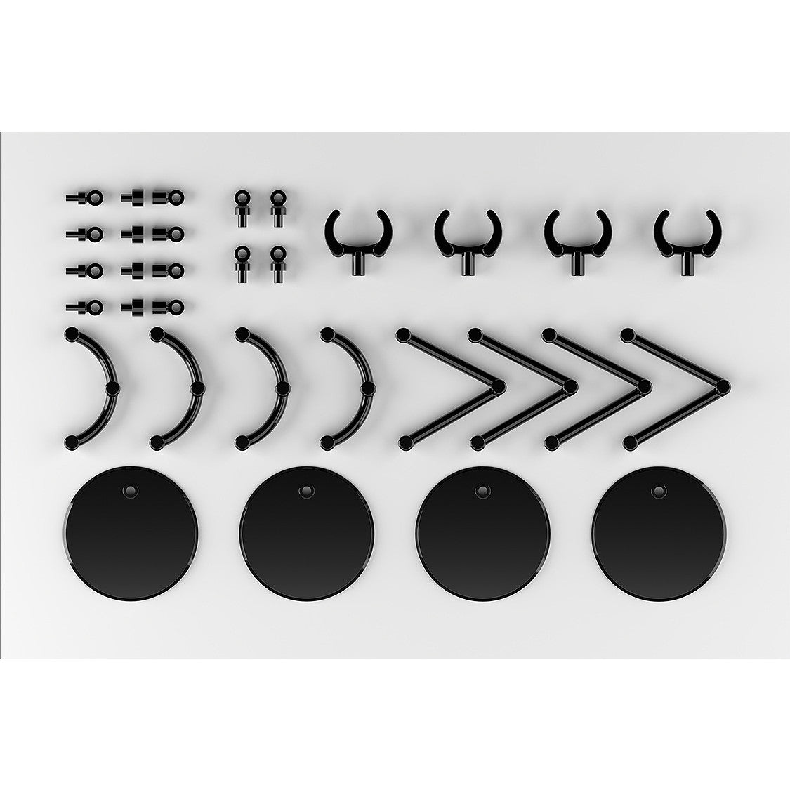 【新品】【お取り寄せ】[FIG] THE シンプルスタンドmini×4 BLACK【小型フィギュア&ディフォルメフィギュア用】 フィギュア用アクセサリ グッドスマイルカンパニー(20260212)