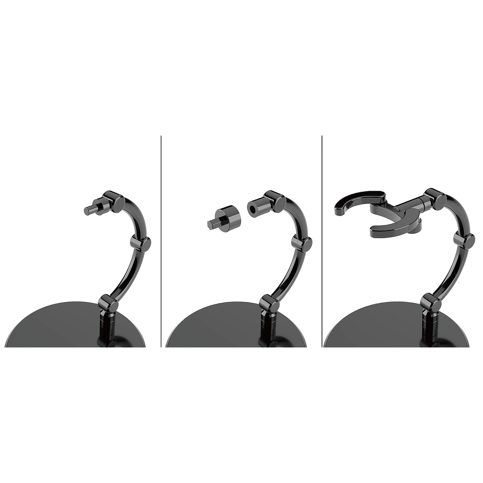 【新品】【お取り寄せ】[FIG] THE シンプルスタンドmini×4 BLACK【小型フィギュア&ディフォルメフィギュア用】 フィギュア用アクセサリ グッドスマイルカンパニー(20260212)