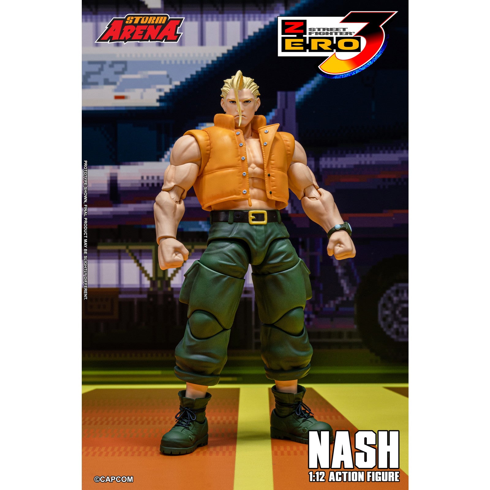 【予約安心出荷】[FIG] Storm Arena(ストームアリーナ) ナッシュ ストリートファイターZERO3 1/12 完成品 可動フィギュア(SFSA05) ストームコレクティブルズ(2026年3月)