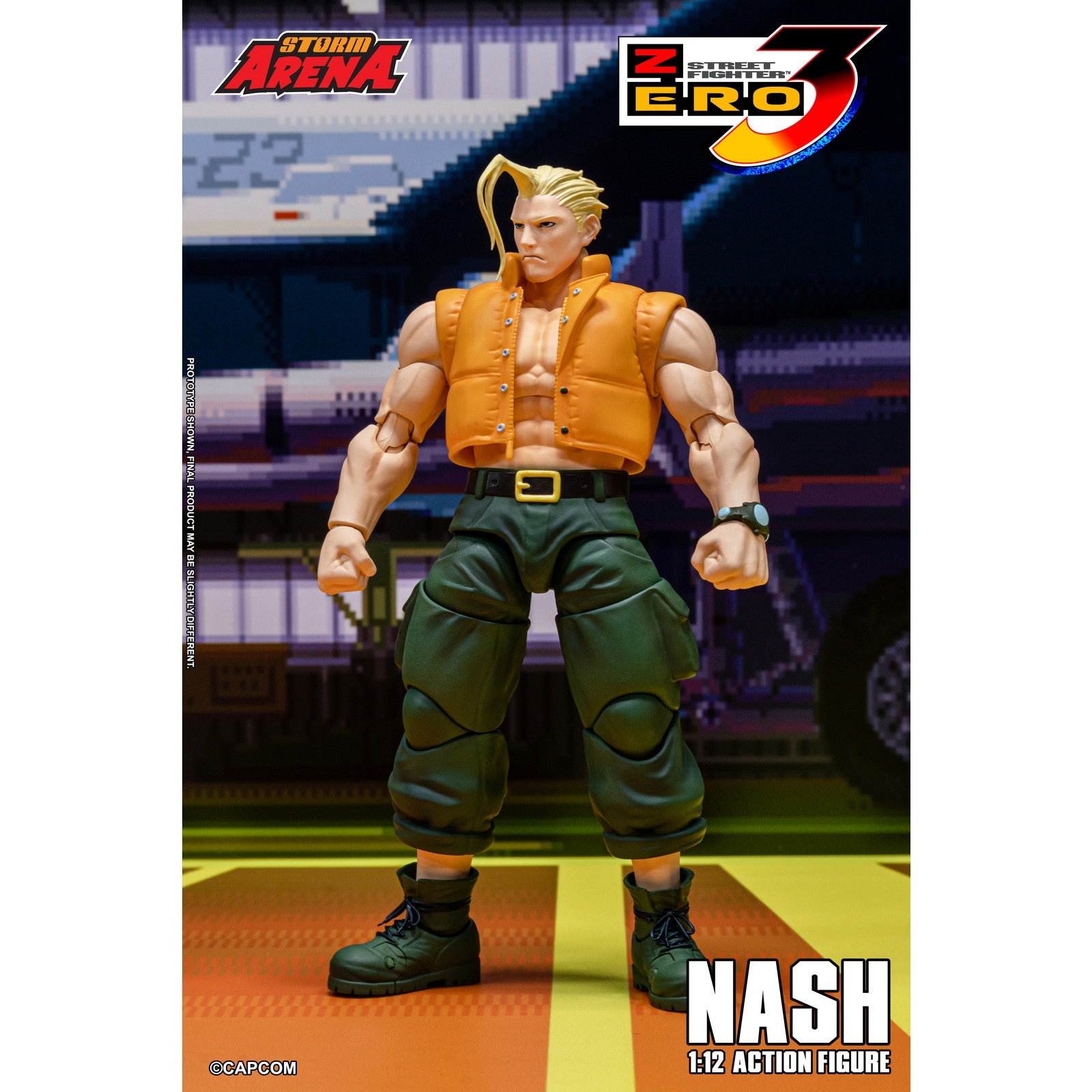 【予約安心出荷】[FIG] Storm Arena(ストームアリーナ) ナッシュ ストリートファイターZERO3 1/12 完成品 可動フィギュア(SFSA05) ストームコレクティブルズ(2026年3月)