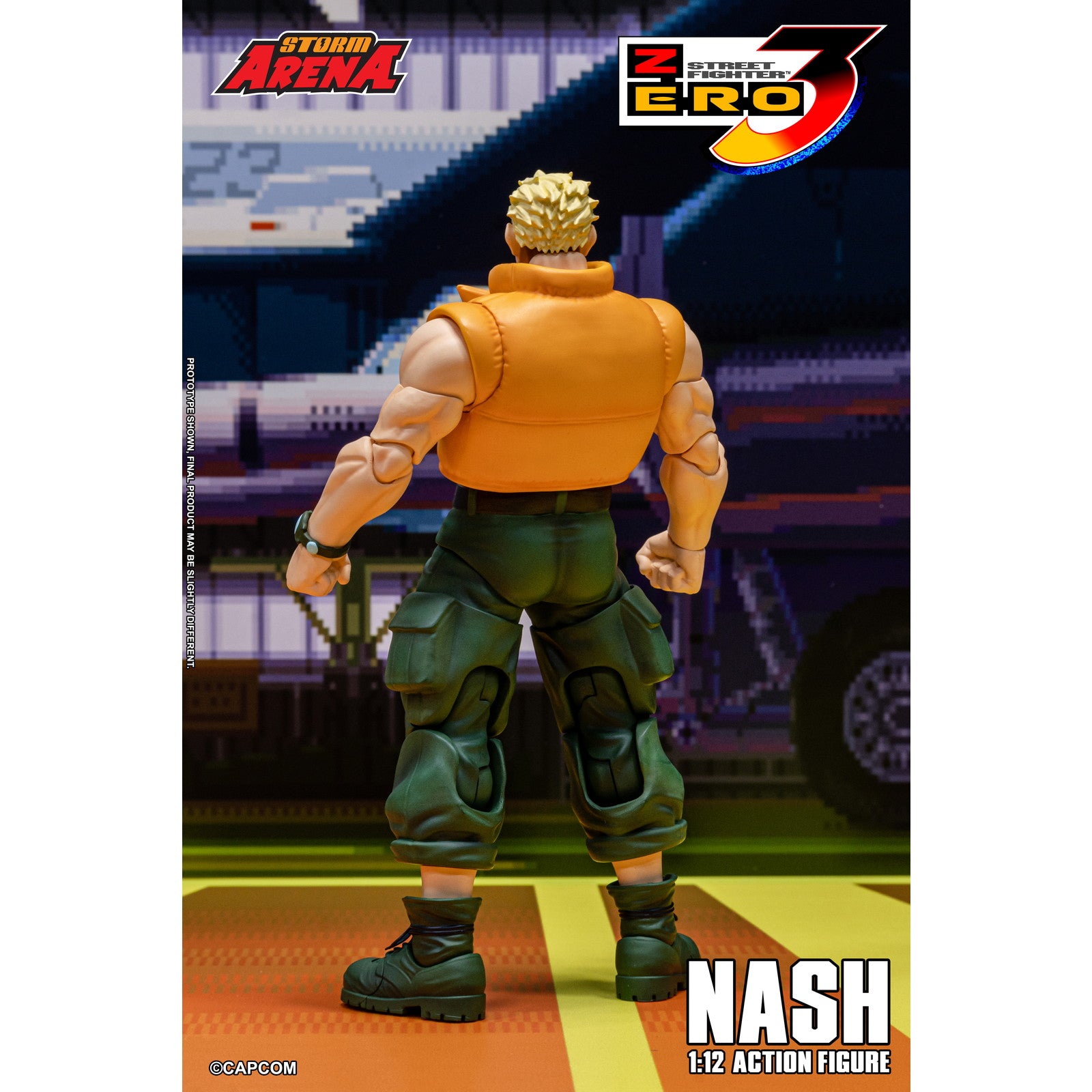 【予約安心出荷】[FIG] Storm Arena(ストームアリーナ) ナッシュ ストリートファイターZERO3 1/12 完成品 可動フィギュア(SFSA05) ストームコレクティブルズ(2026年3月)