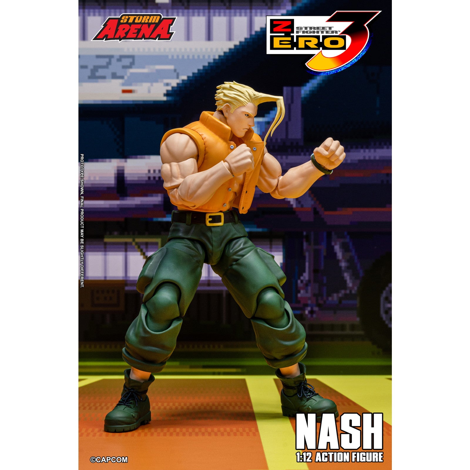 【予約安心出荷】[FIG] Storm Arena(ストームアリーナ) ナッシュ ストリートファイターZERO3 1/12 完成品 可動フィギュア(SFSA05) ストームコレクティブルズ(2026年3月)