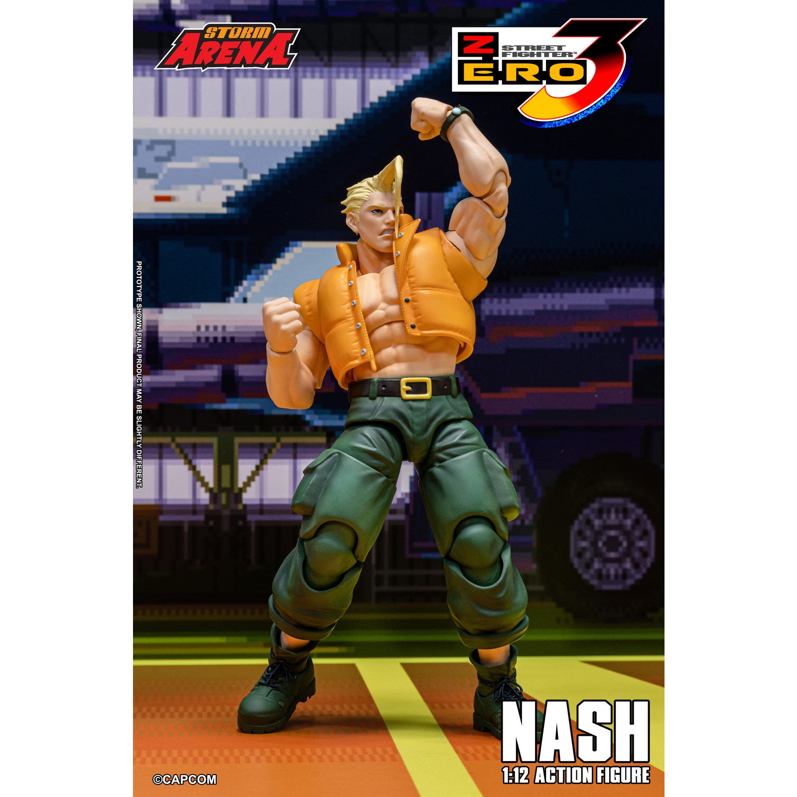 【予約安心出荷】[FIG] Storm Arena(ストームアリーナ) ナッシュ ストリートファイターZERO3 1/12 完成品 可動フィギュア(SFSA05) ストームコレクティブルズ(2026年3月)