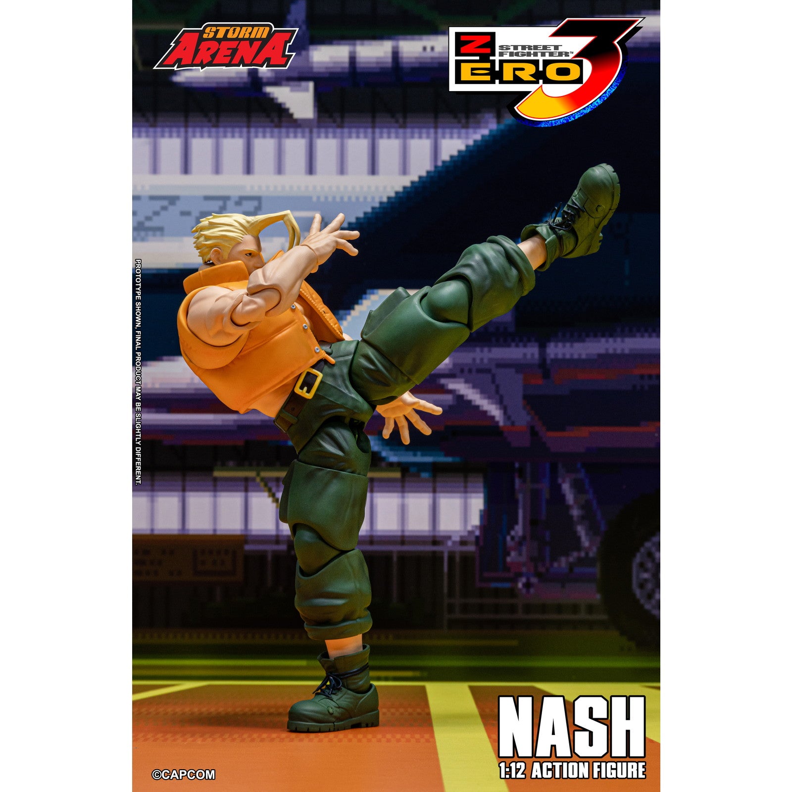 【予約安心出荷】[FIG] Storm Arena(ストームアリーナ) ナッシュ ストリートファイターZERO3 1/12 完成品 可動フィギュア(SFSA05) ストームコレクティブルズ(2026年3月)