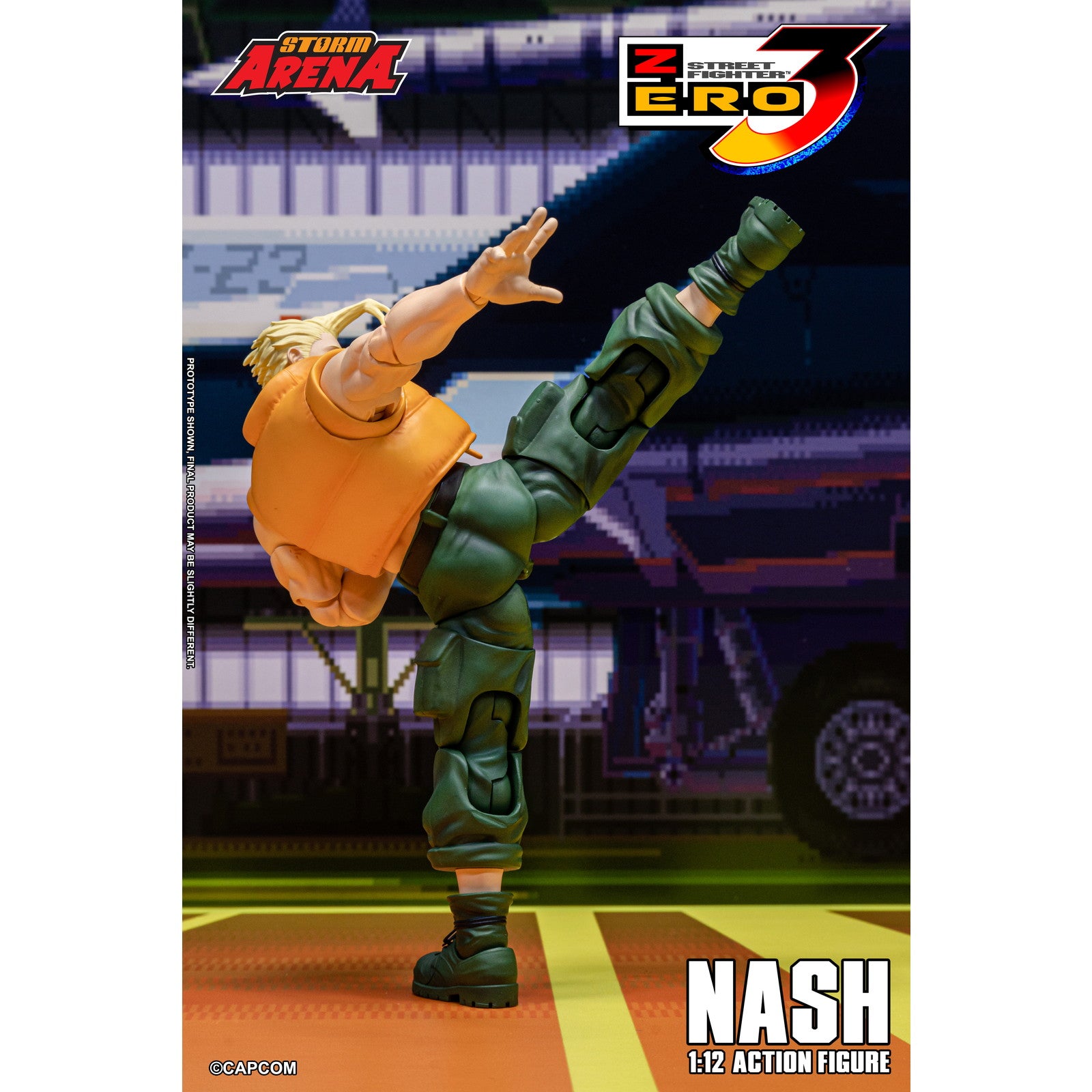 【予約安心出荷】[FIG] Storm Arena(ストームアリーナ) ナッシュ ストリートファイターZERO3 1/12 完成品 可動フィギュア(SFSA05) ストームコレクティブルズ(2026年3月)