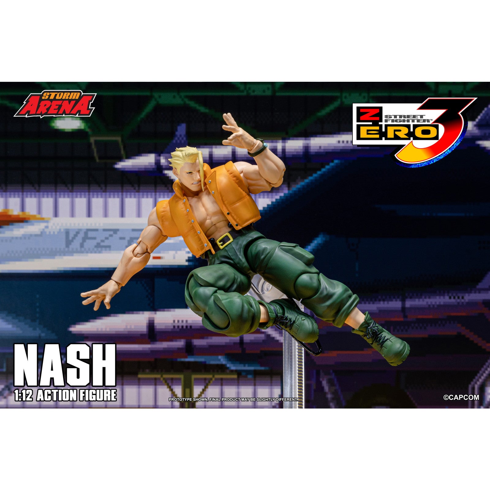 【予約安心出荷】[FIG] Storm Arena(ストームアリーナ) ナッシュ ストリートファイターZERO3 1/12 完成品 可動フィギュア(SFSA05) ストームコレクティブルズ(2026年3月)