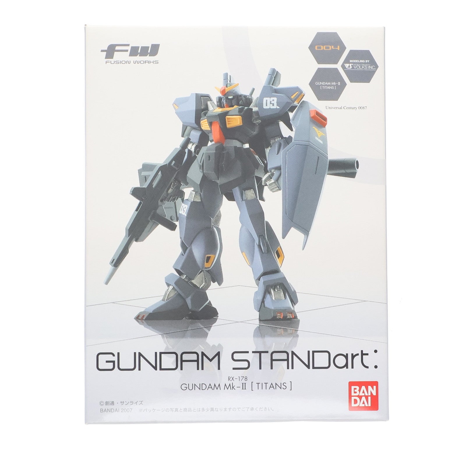 【中古即納】[FIG] (単品)(食玩) RX-178 ガンダムMk-II(ティターンズ) FW GUNDAM STANDart:1 機動戦士Zガンダム フィギュア バンダイ(20071119)