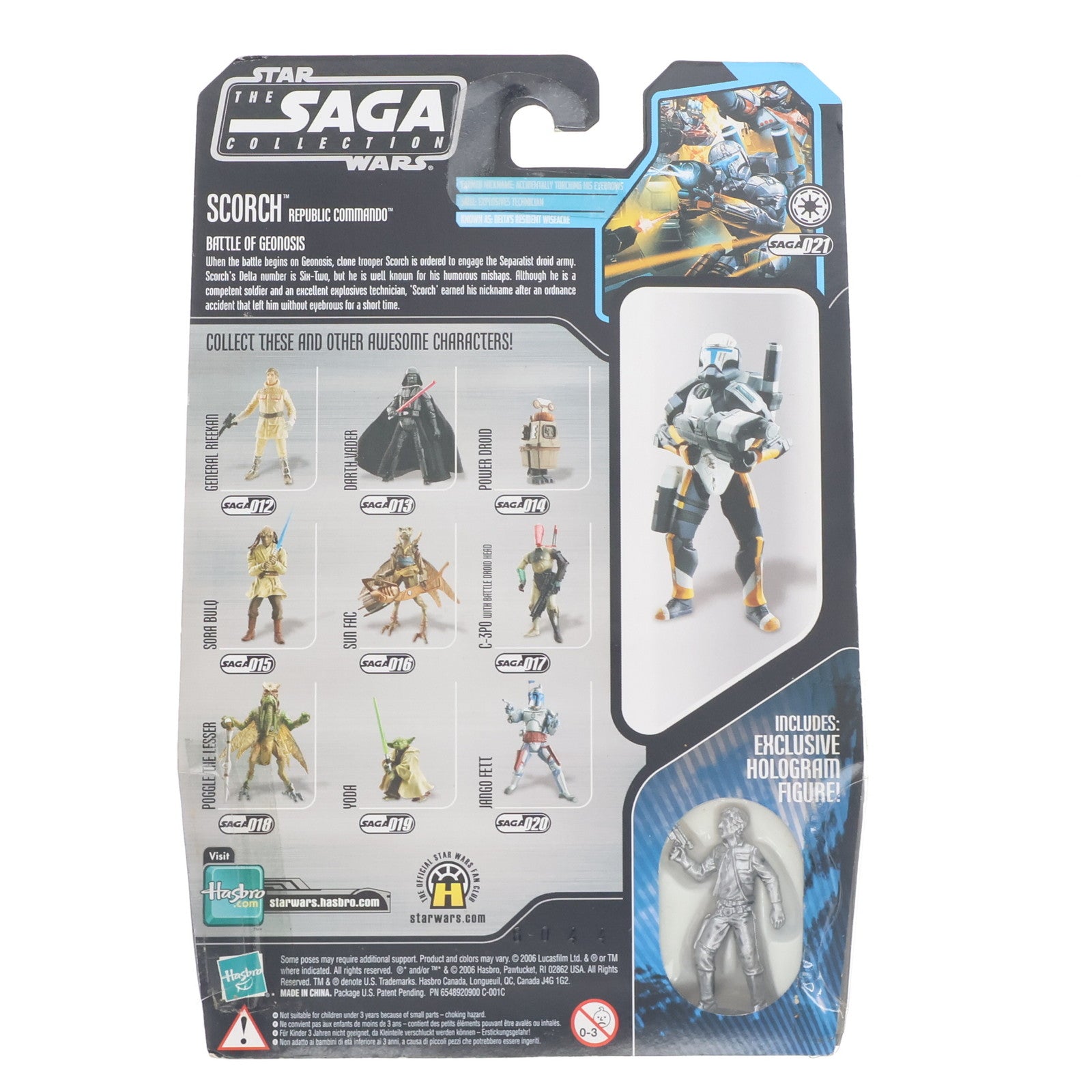 【中古即納】[FIG] The Saga Collection Scorch(スコーチ) STAR WARS(スター・ウォーズ) リパブリックコマンド 完成品 可動フィギュア ハズブロ(19991231)