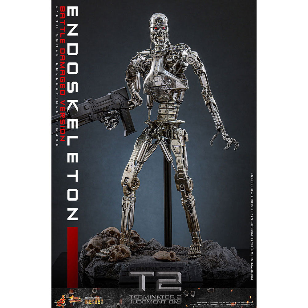 【予約安心出荷】[FIG] ムービー・マスターピース DIECAST エンドスケルトン(バトルダメージ) ターミネーター2 1/6 完成品 可動フィギュア(MM#840D77) ホットトイズ(2026年11月)